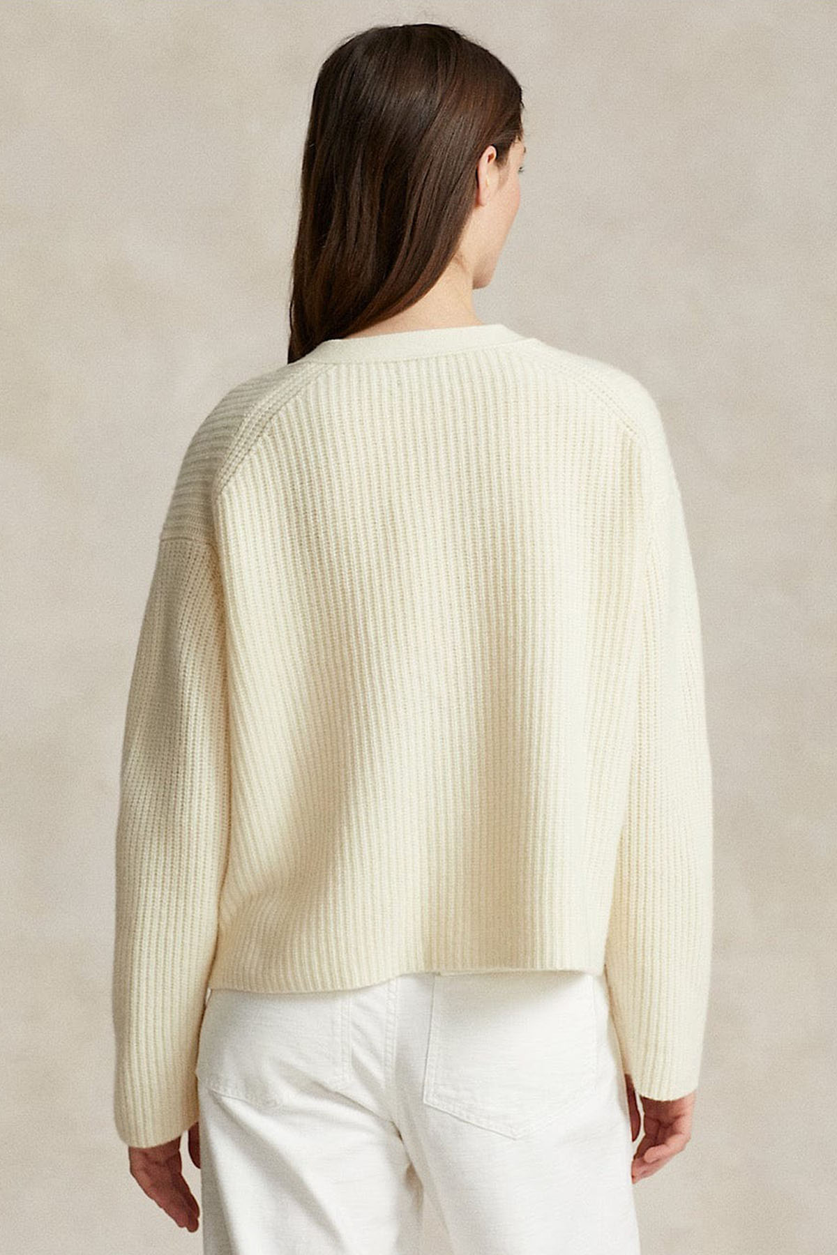 Polo Ralph Lauren V Yaka Kaşmirli Örgü Yün Triko Ceket-Libas Trendy Fashion Store