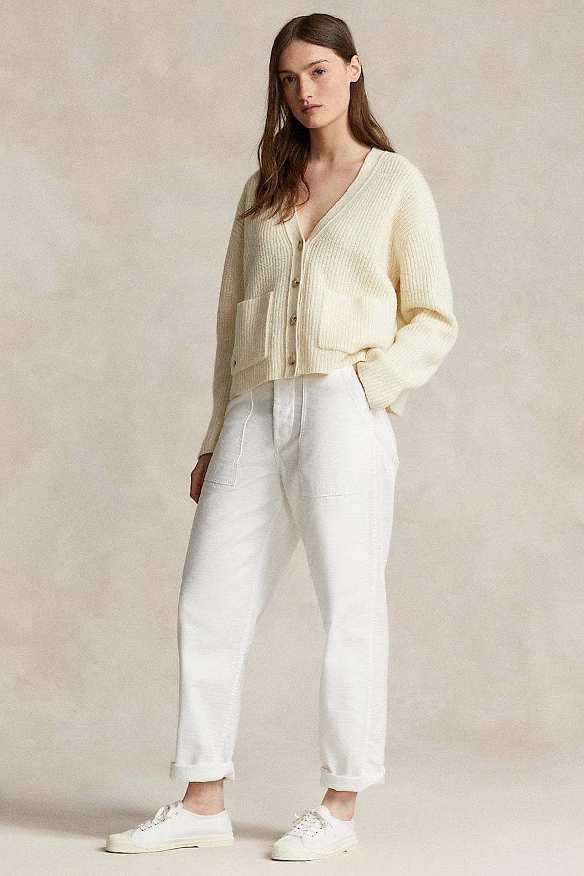 Polo Ralph Lauren V Yaka Kaşmirli Örgü Yün Triko Ceket-Libas Trendy Fashion Store