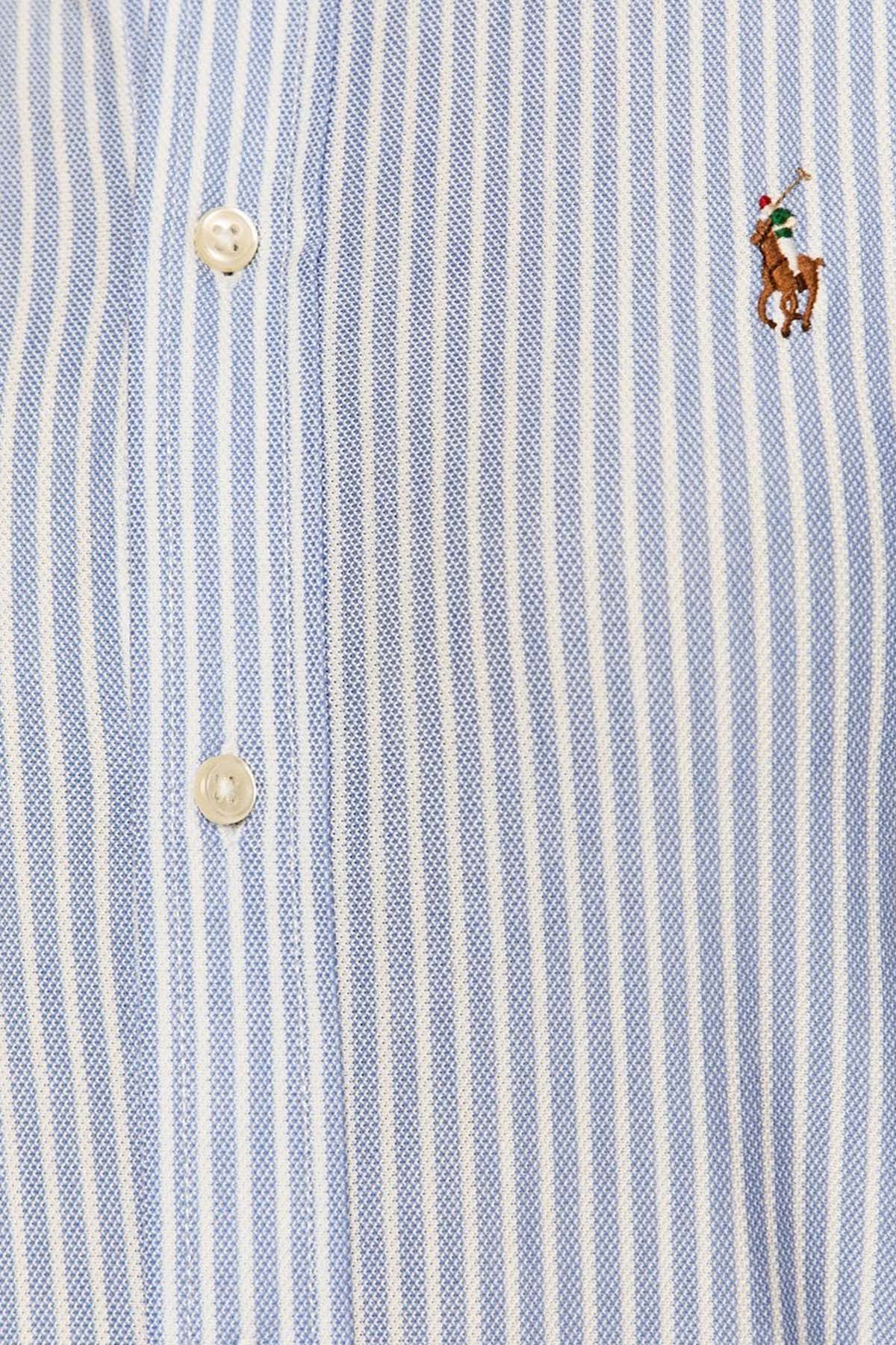 Polo Ralph Lauren Custom Fit Çizgili Knit Oxford Gömlek-Libas Trendy Fashion Store