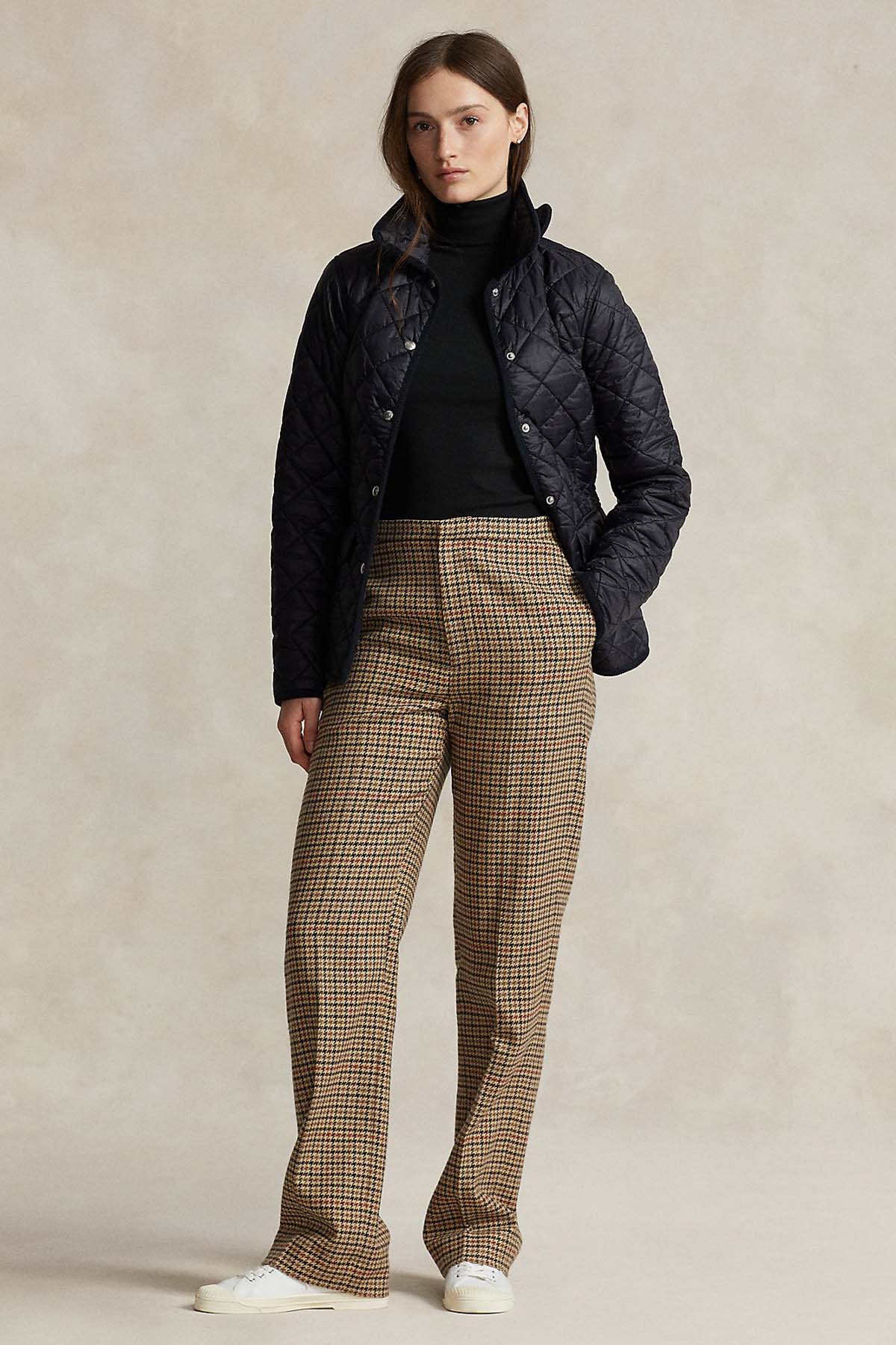 Polo Ralph Lauren Straight Fit Kapitone Desenli Mont Ceket-Libas Trendy Fashion Store