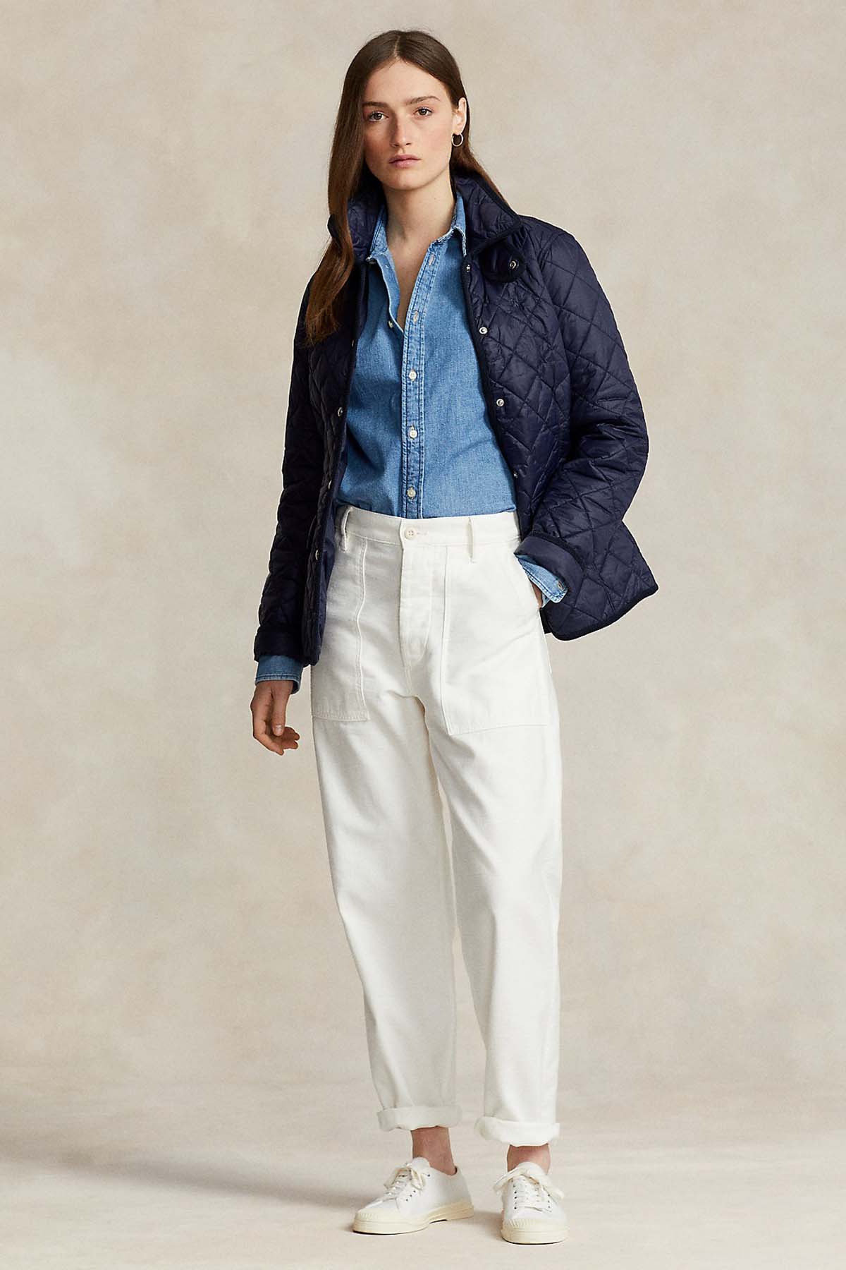 Polo Ralph Lauren Straight Fit Kapitone Desenli Mont Ceket-Libas Trendy Fashion Store