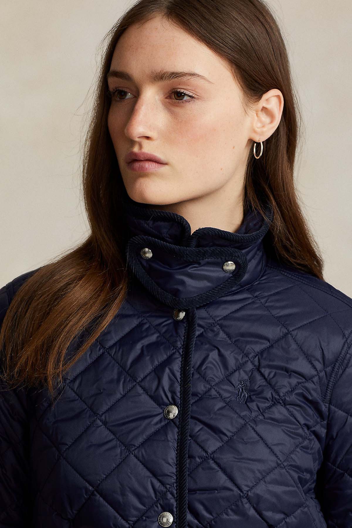 Polo Ralph Lauren Straight Fit Kapitone Desenli Mont Ceket-Libas Trendy Fashion Store