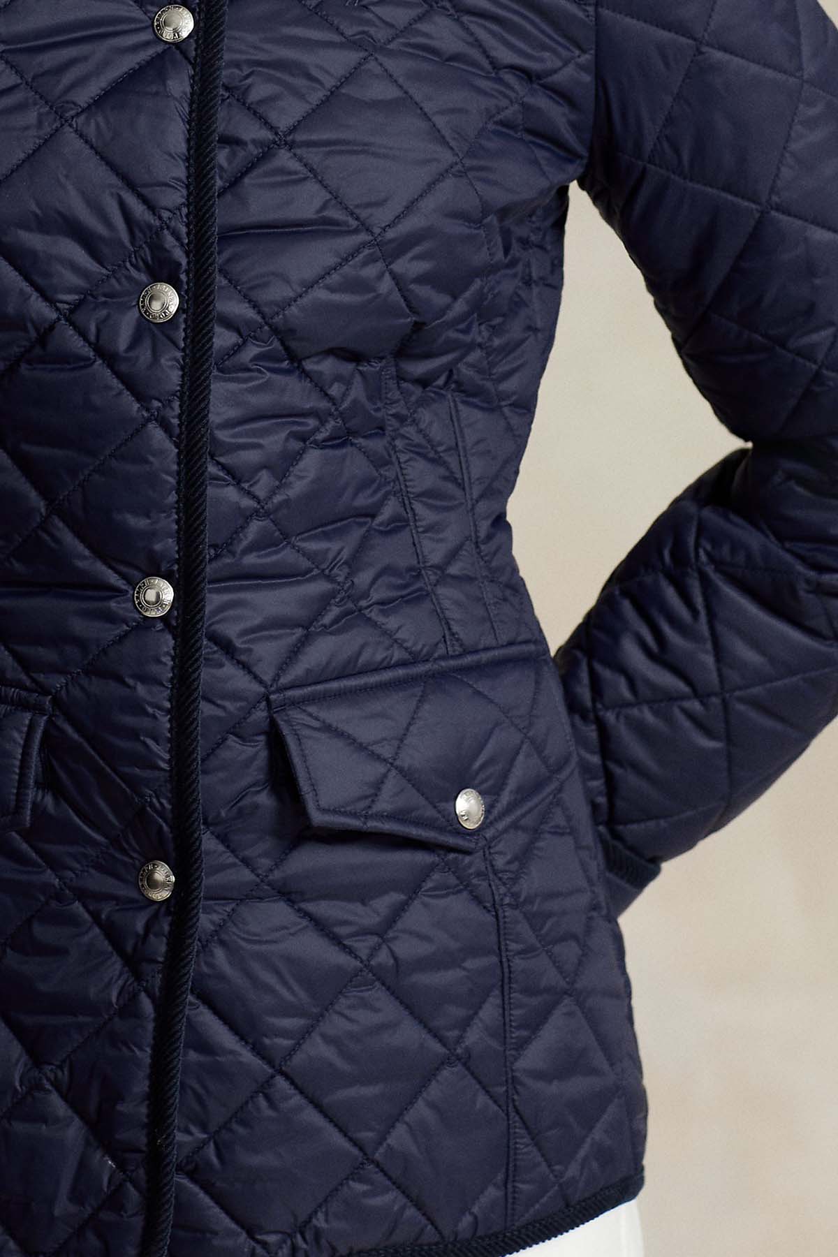 Polo Ralph Lauren Straight Fit Kapitone Desenli Mont Ceket-Libas Trendy Fashion Store