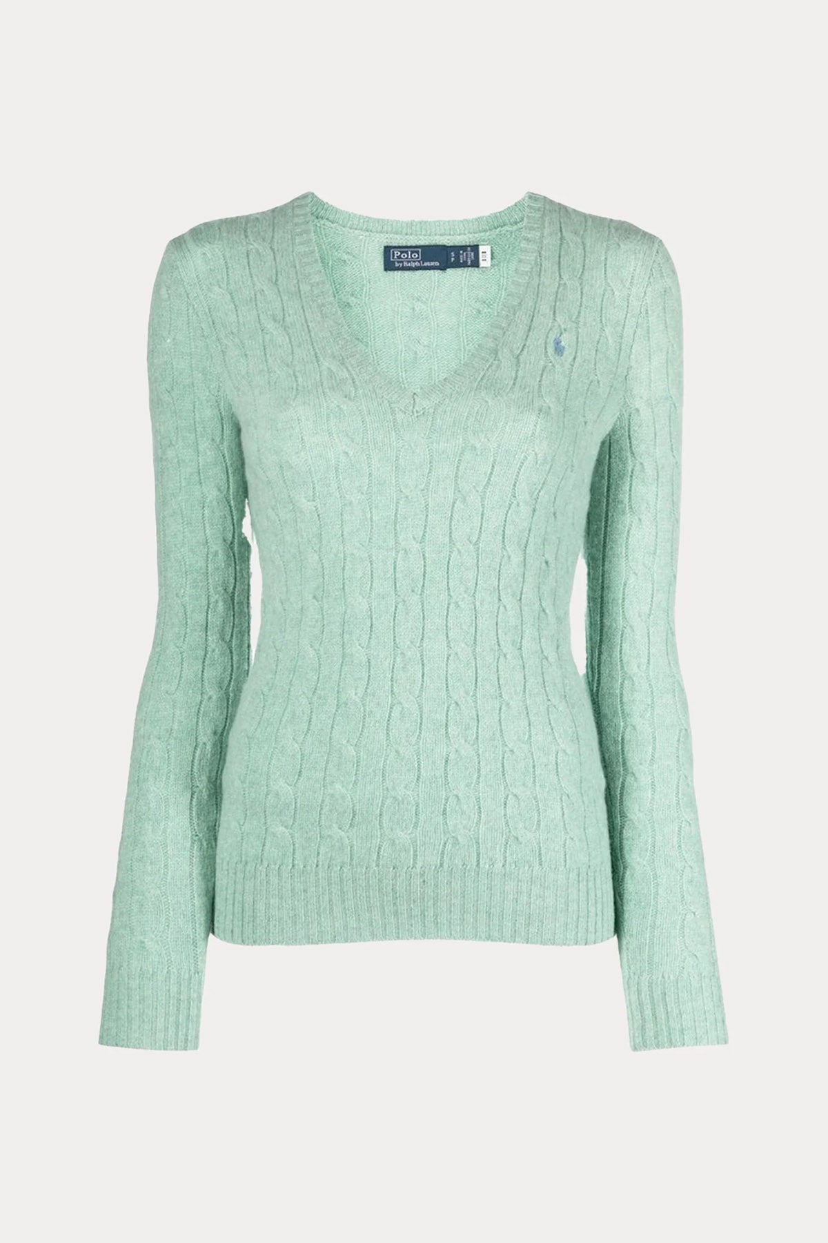 Polo Ralph Lauren Kaşmirli Slim Fit V Yaka Saç Örgü Yün Triko-Libas Trendy Fashion Store