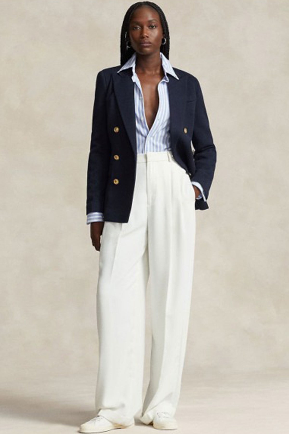 Polo Ralph Lauren Çizgili Knit Oxford Gömlek-Libas Trendy Fashion Store