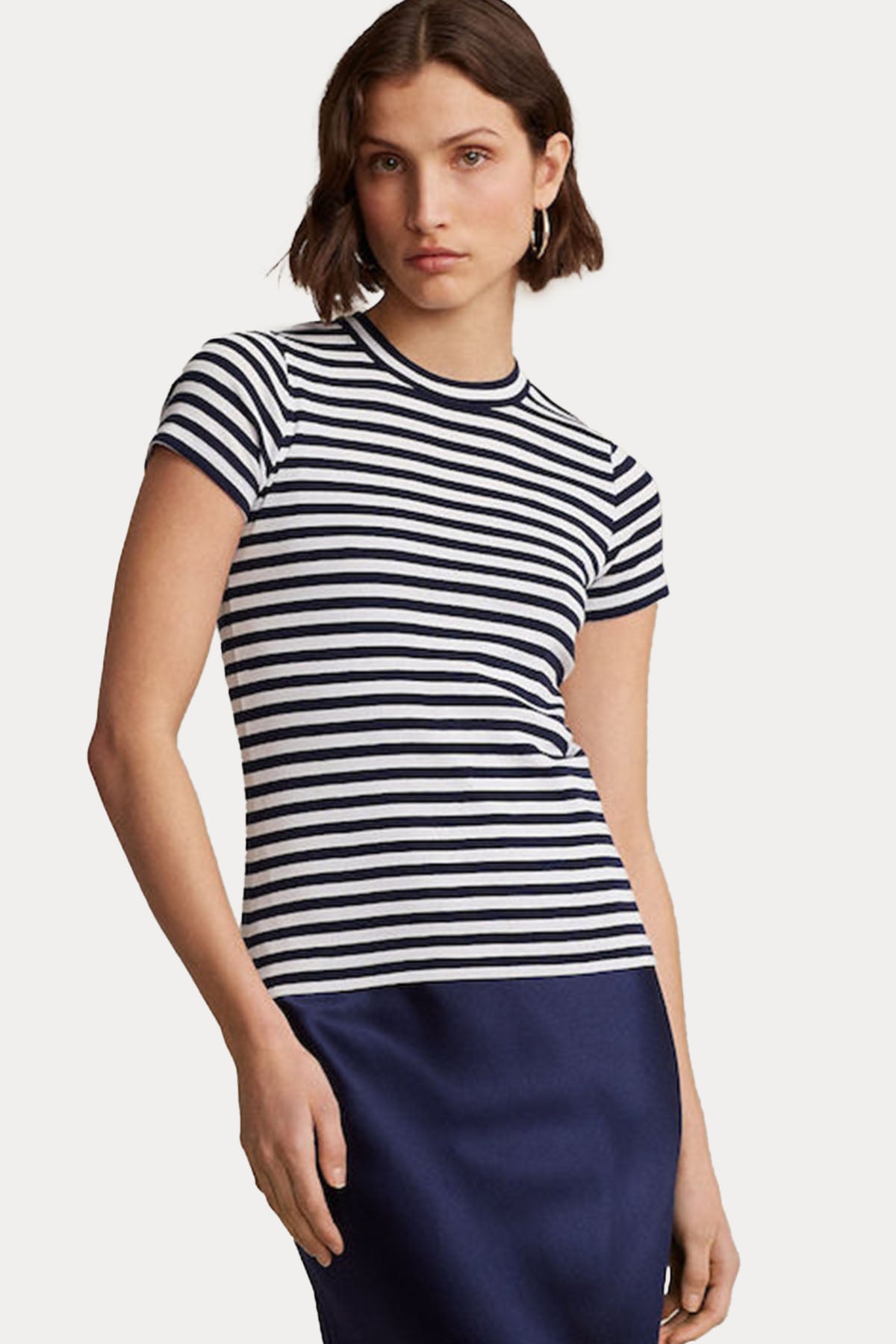 Polo Ralph Lauren Yuvarlak Yaka Çizgili T-shirt-Libas Trendy Fashion Store