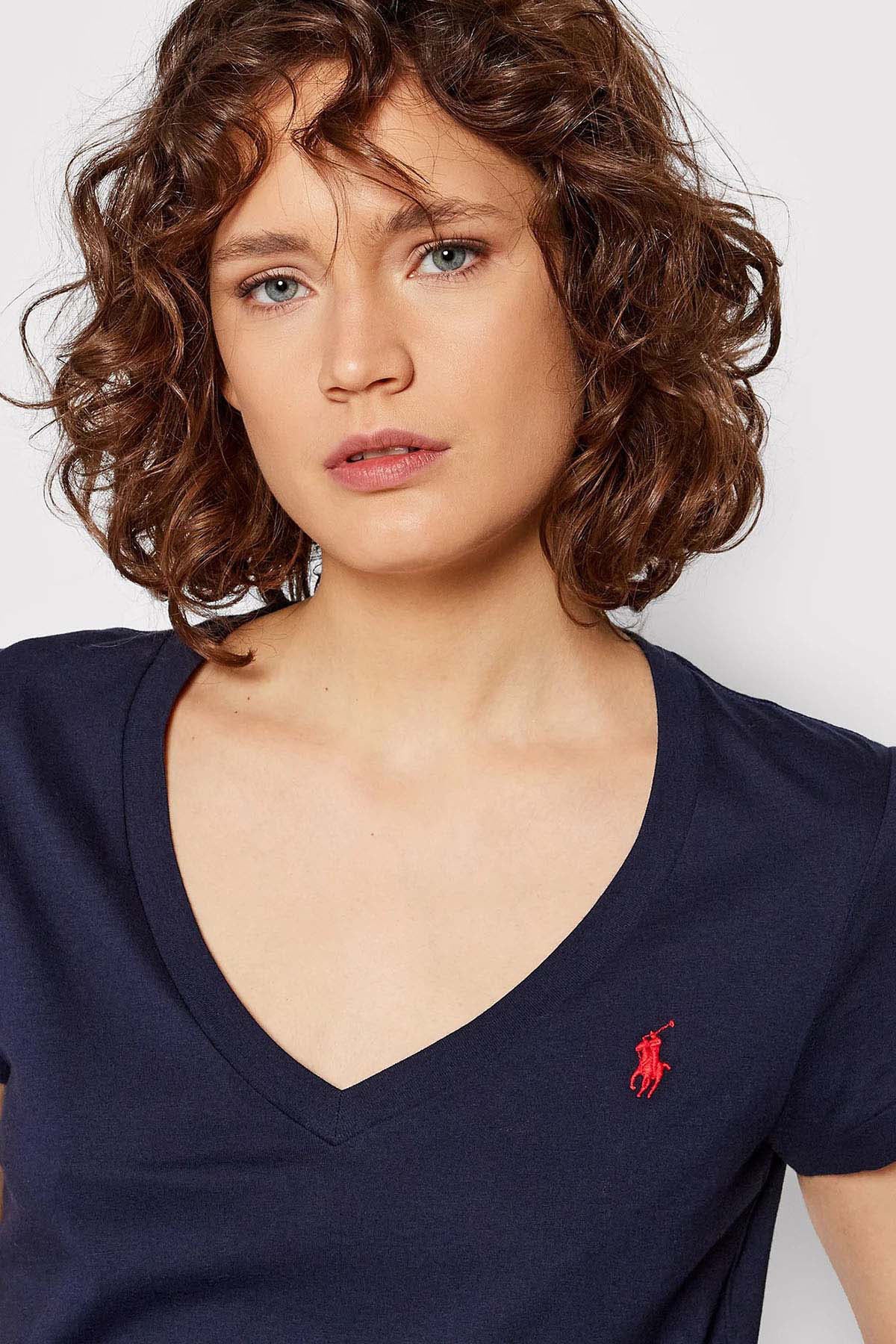 Polo Ralph Lauren Custom Fit V Yaka T-shirt-Libas Trendy Fashion Store