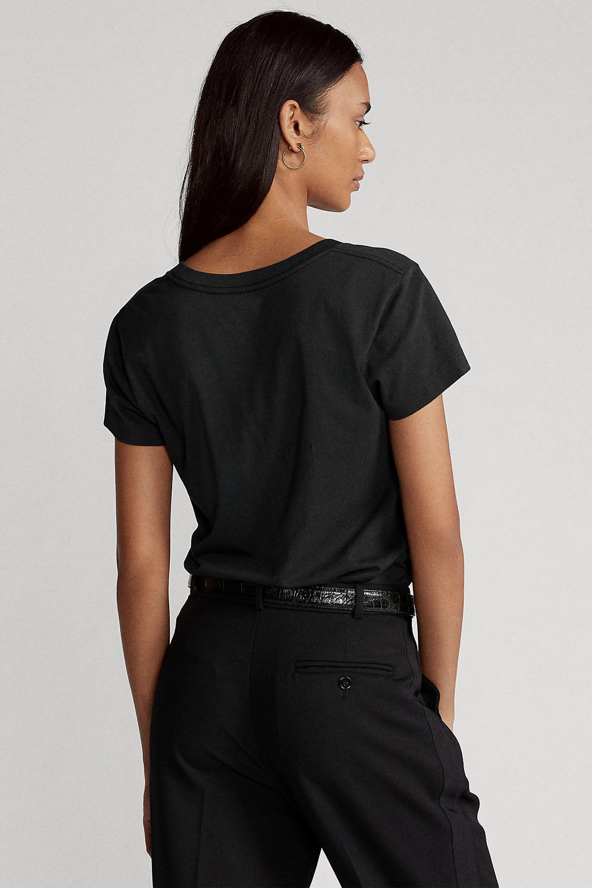 Polo Ralph Lauren Custom Fit V Yaka T-shirt-Libas Trendy Fashion Store