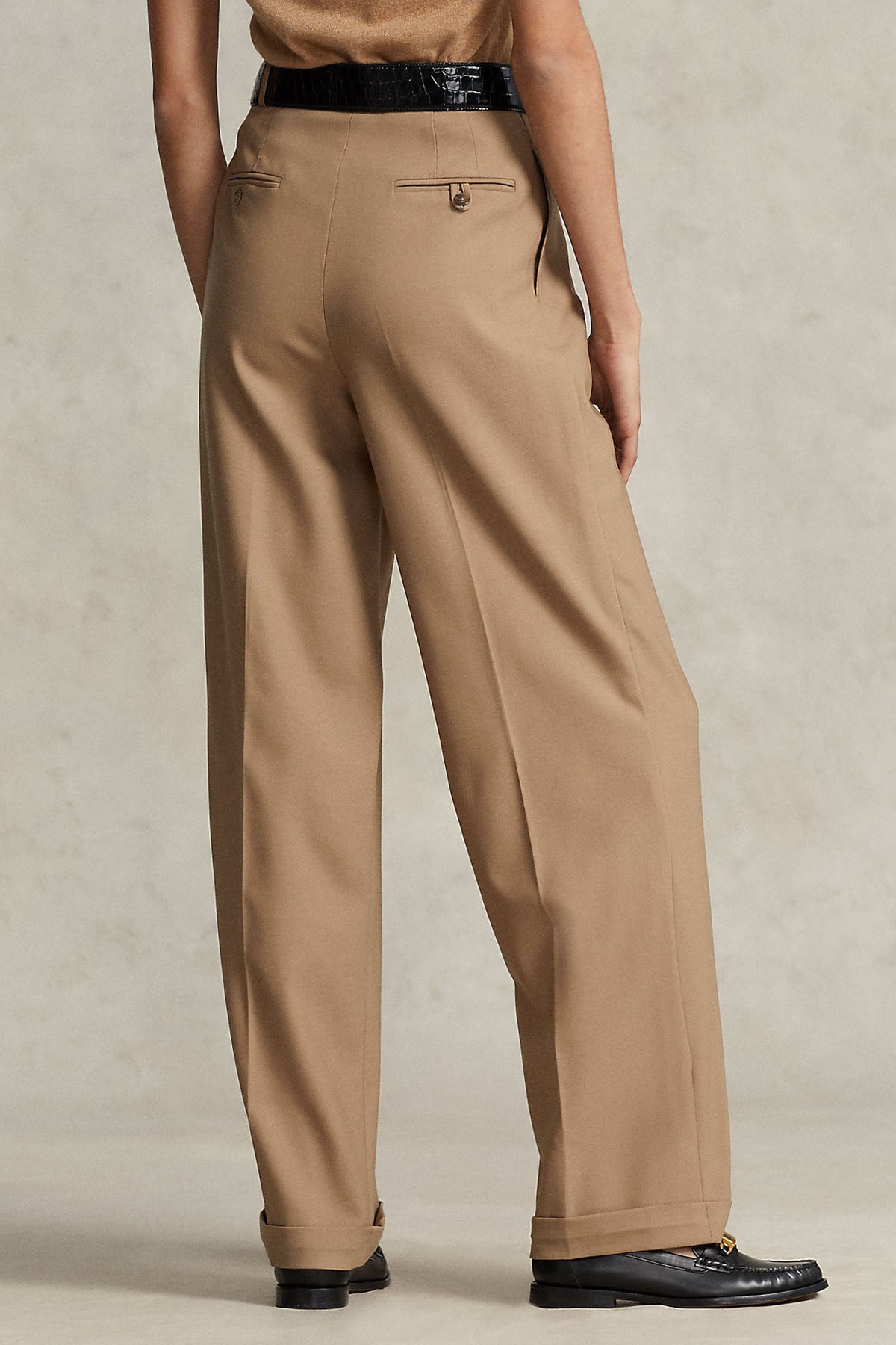 Polo Ralph Lauren Geniş Kesim Yüksek Bel Yün Pantolon-Libas Trendy Fashion Store