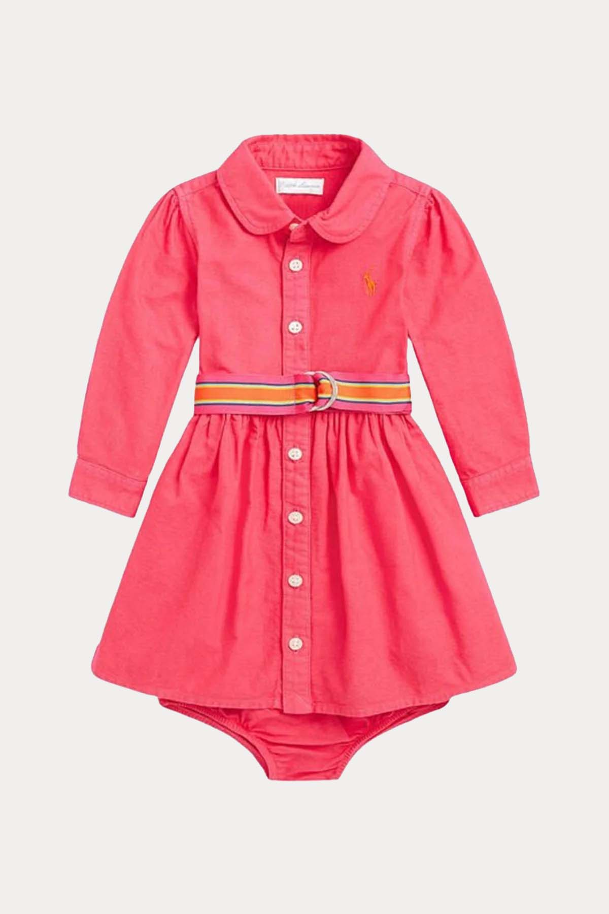 Polo Ralph Lauren Kids 12-18 Aylık Kız Bebek Gömlek Elbise