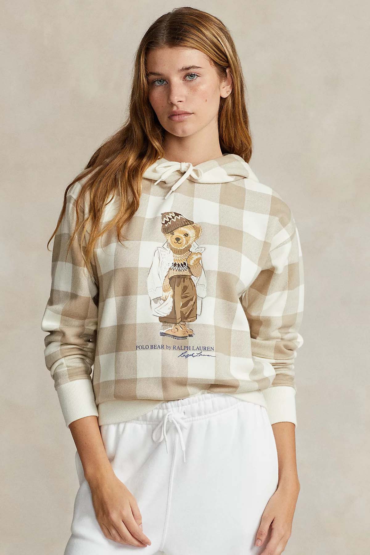 Polo Ralph Lauren Polo Bear Kapüşonlu Ekoseli Sweatshirt-Libas Trendy Fashion Store