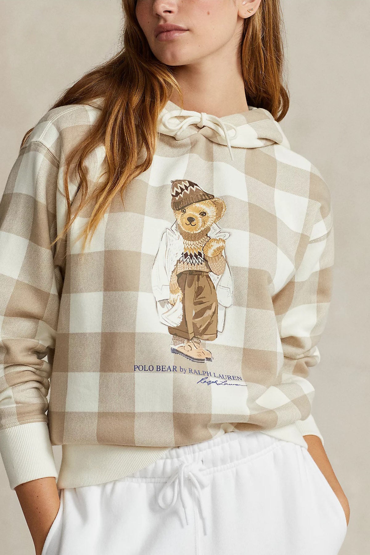Polo Ralph Lauren Polo Bear Kapüşonlu Ekoseli Sweatshirt-Libas Trendy Fashion Store