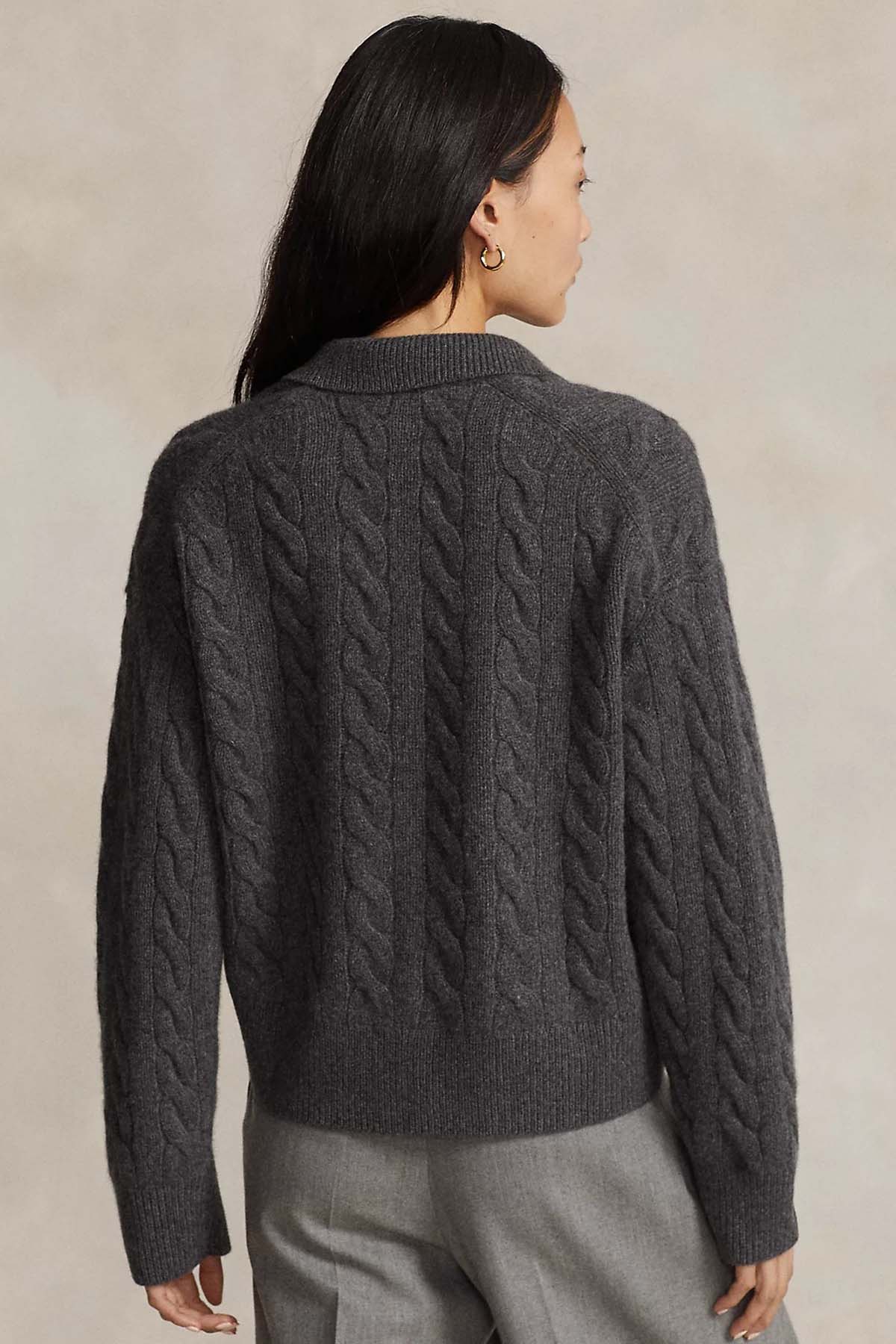 Polo Ralph Lauren Polo Yaka Saç Örgü Kaşmirli Yün Triko-Libas Trendy Fashion Store