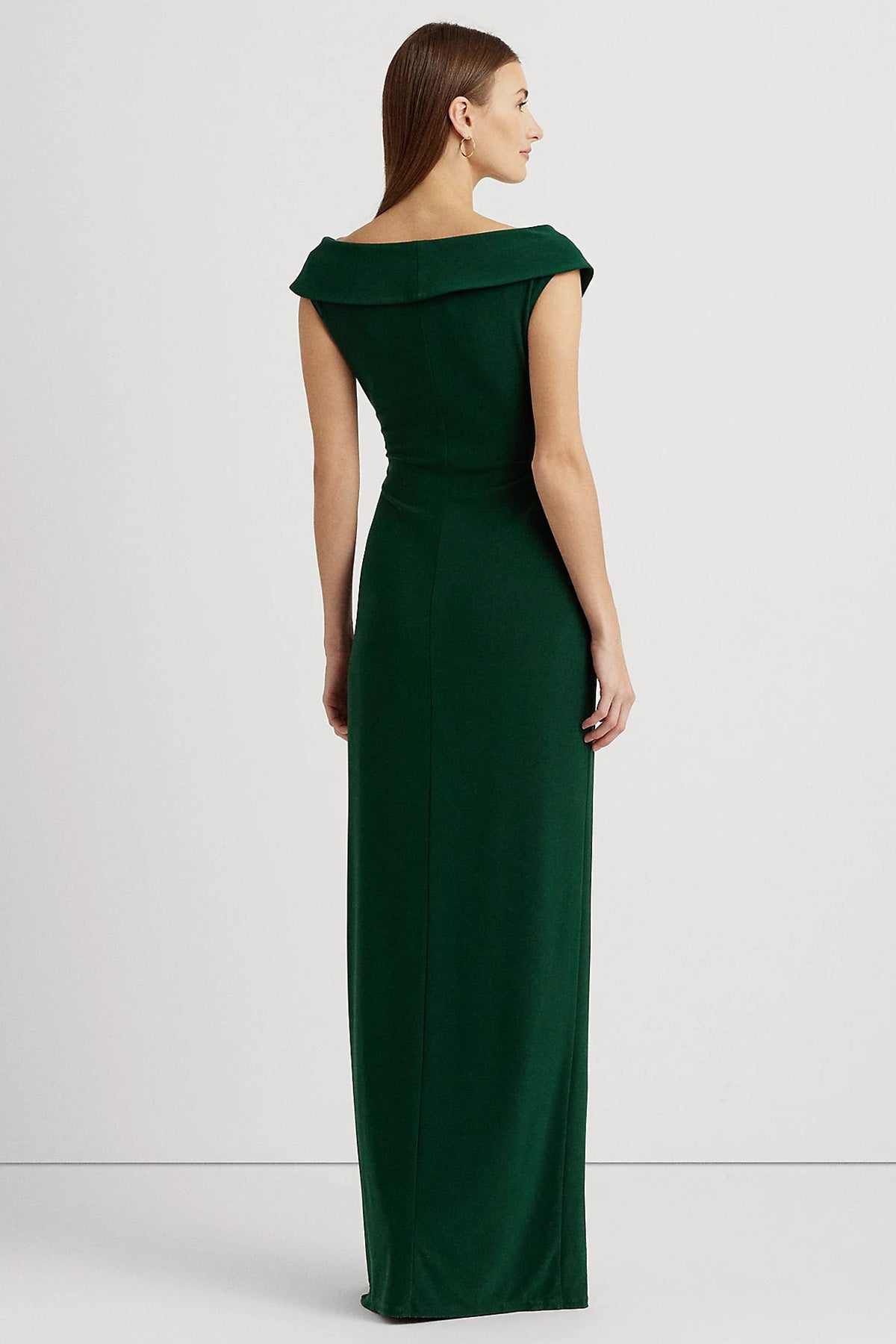 Polo Ralph Lauren V Yaka Kruvaze Maxi Abiye Elbise-Libas Trendy Fashion Store