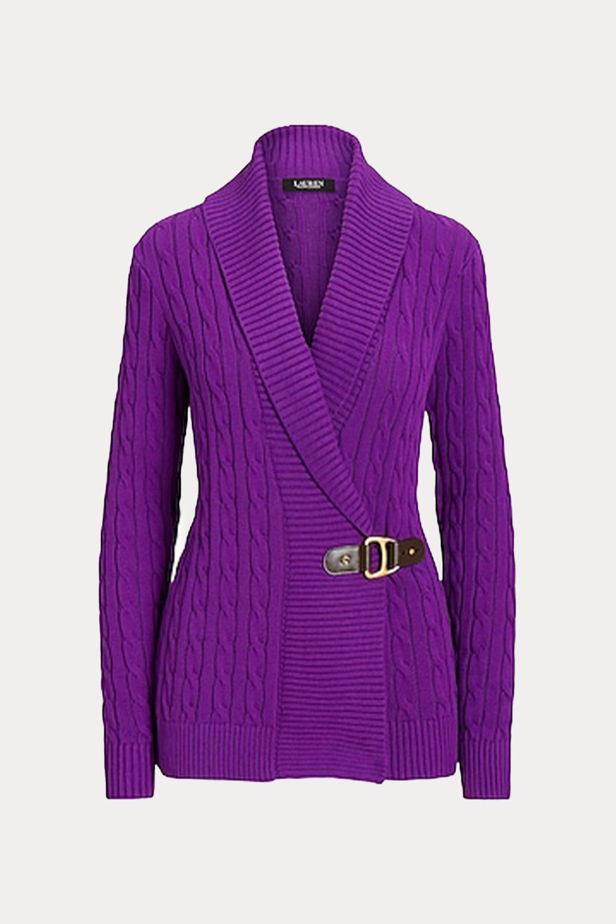 Polo Ralph Lauren Saç Örgü Kemerli Şal Yaka Triko Ceket-Libas Trendy Fashion Store