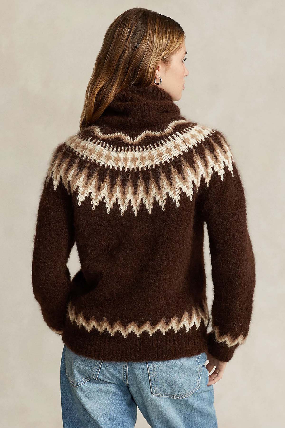 Polo Ralph Lauren Fair Isle Desenli Balıkçı Yaka Yün Triko-Libas Trendy Fashion Store