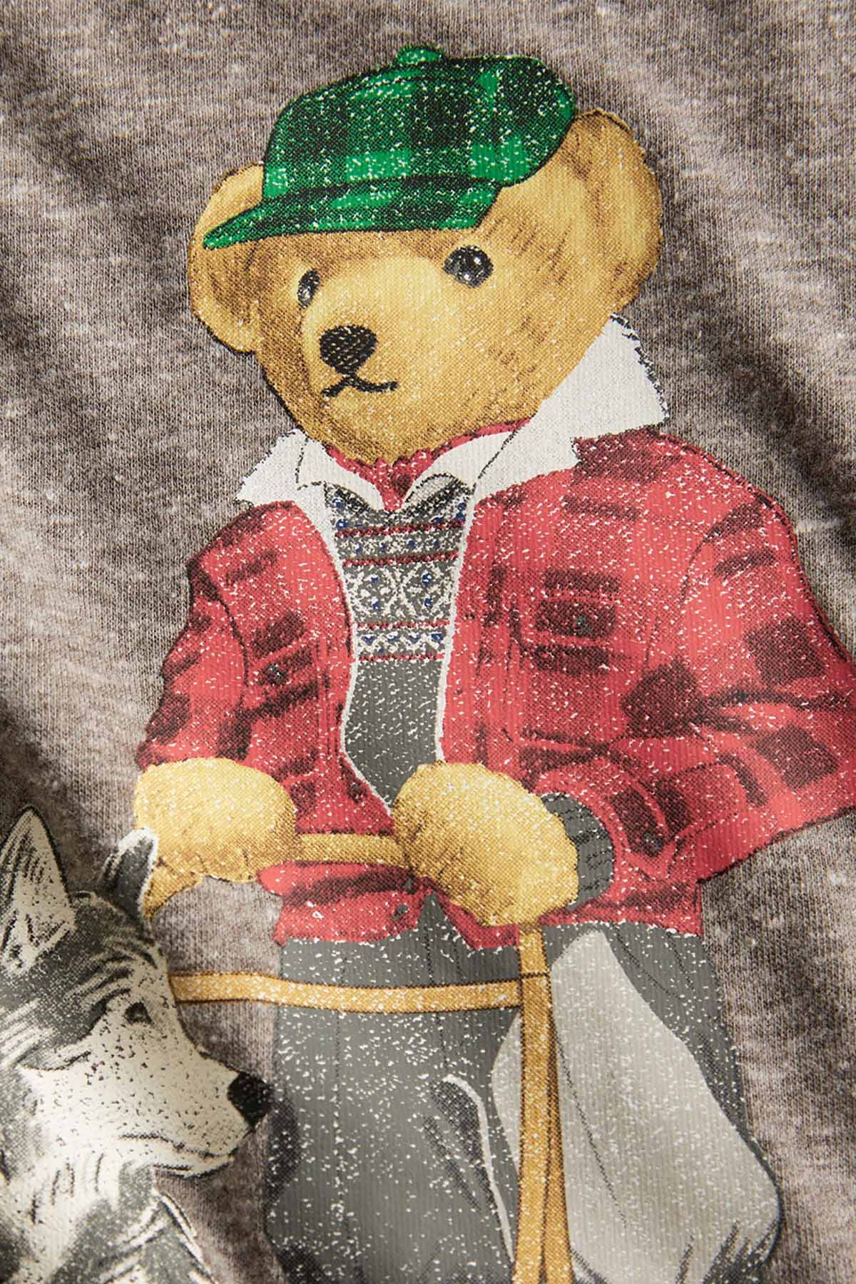 Polo Ralph Lauren Straight Fit Husky Kayak Temalı Polo Bear T-shirt-Libas Trendy Fashion Store
