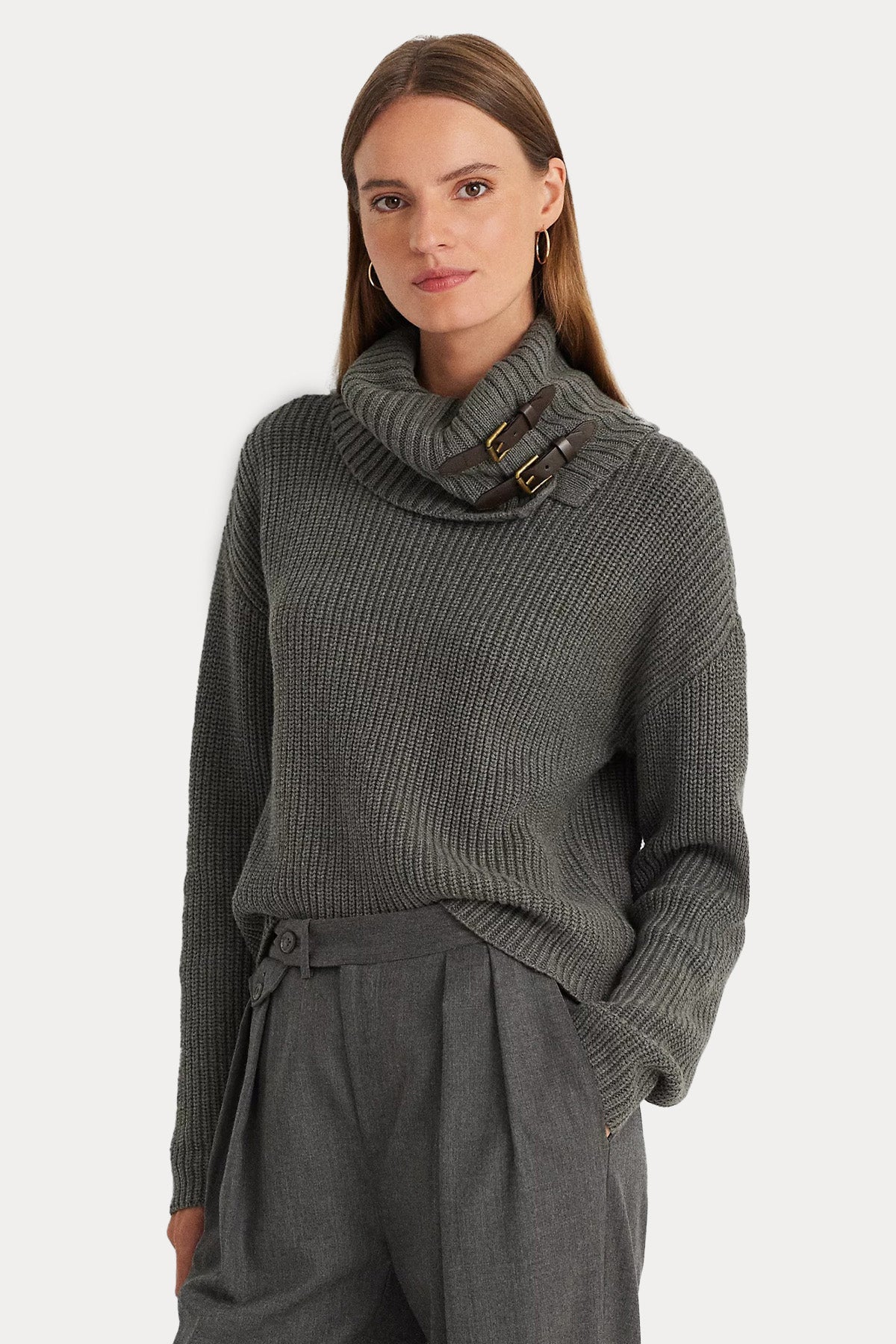 Polo Ralph Lauren Deri Kemer Detaylı Balıkçı Yaka Örgü Triko-Libas Trendy Fashion Store