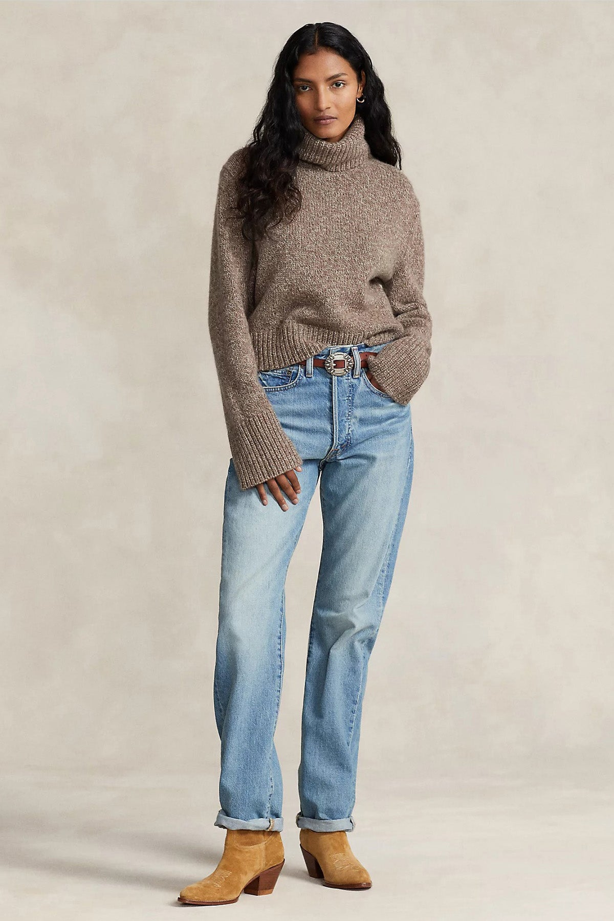 Polo Ralph Lauren Boxy Fit Balıkçı Yaka Kaşmirli Yün Örgü Triko-Libas Trendy Fashion Store