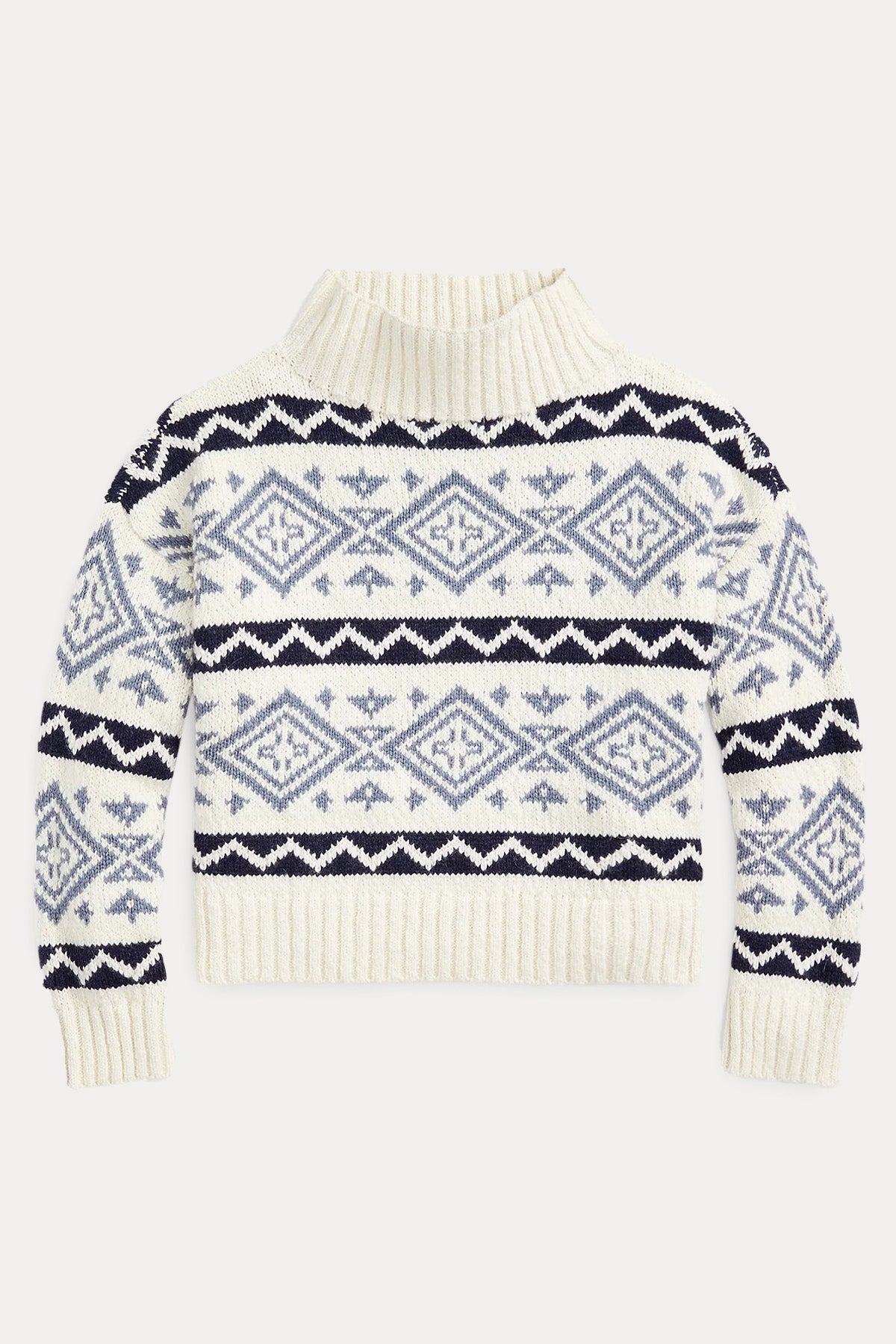 Polo Ralph Lauren Etnik Desenli Balıkçı Yaka Yün Örgü Triko-Libas Trendy Fashion Store