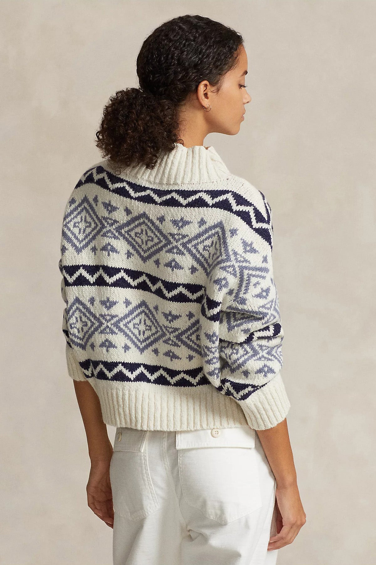 Polo Ralph Lauren Etnik Desenli Balıkçı Yaka Yün Örgü Triko-Libas Trendy Fashion Store