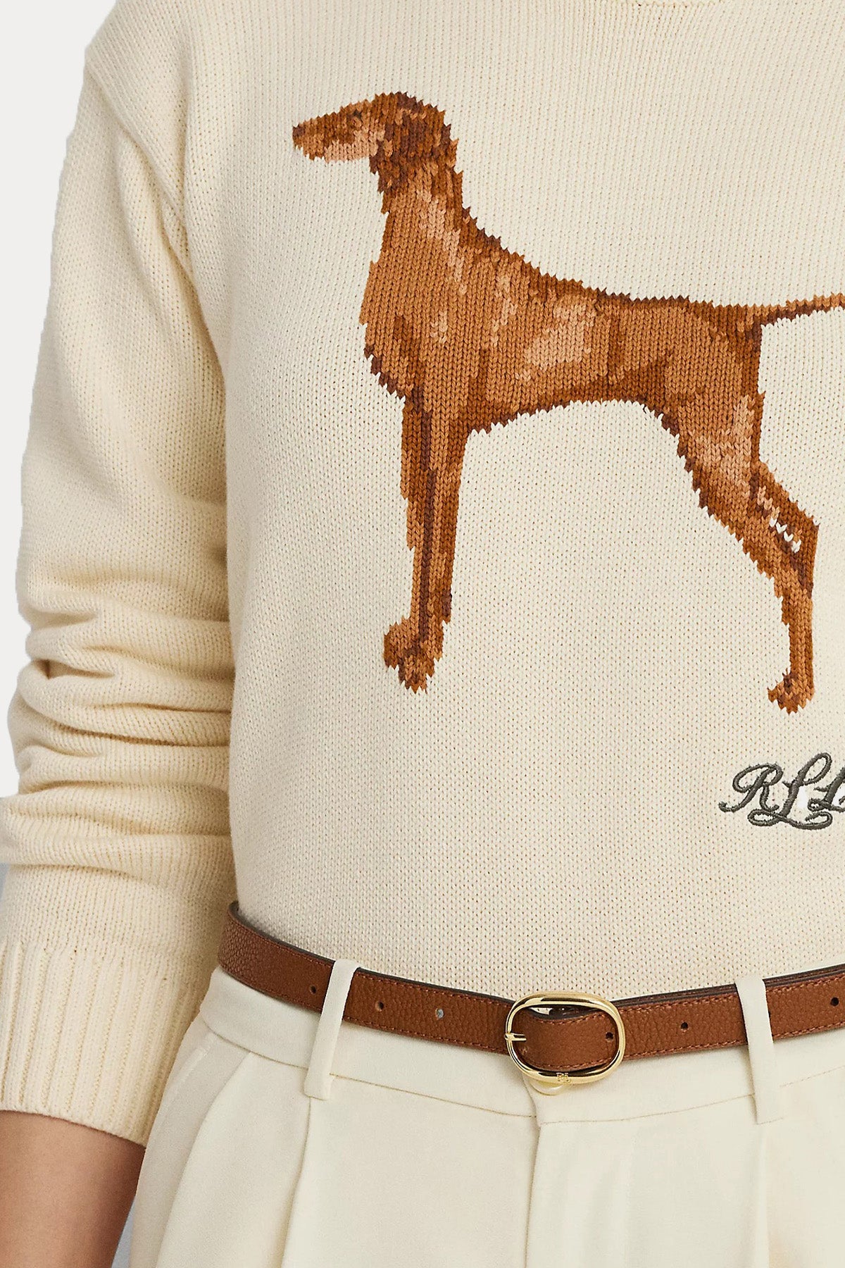 Polo Ralph Lauren Köpek Temalı Örgü Triko-Libas Trendy Fashion Store