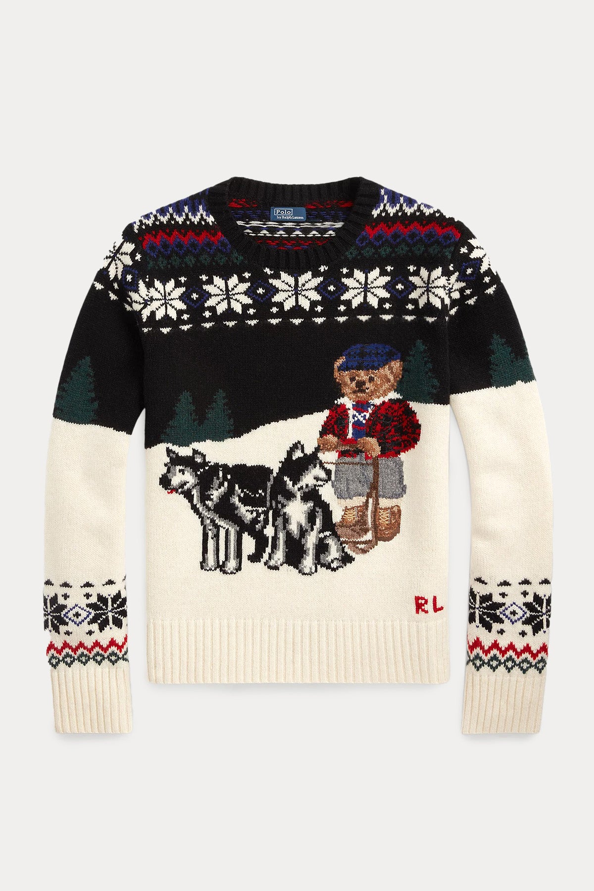 Polo Ralph Lauren Polo Bear Husky Kayak Temalı Yün Örgü Triko