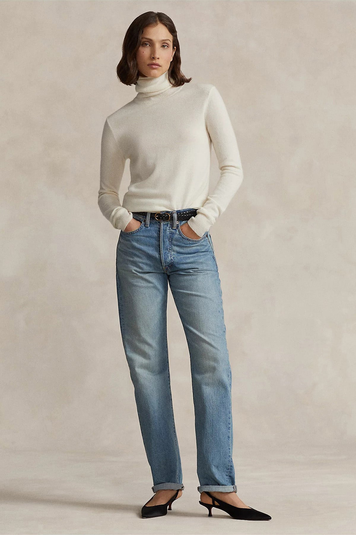 Polo Ralph Lauren Slim Fit Balıkçı Yaka Kaşmir Triko-Libas Trendy Fashion Store