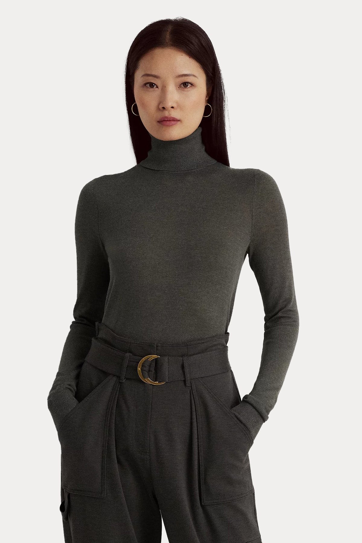 Polo Ralph Lauren Balıkçı Yaka İpekli İnce Örgü Triko-Libas Trendy Fashion Store