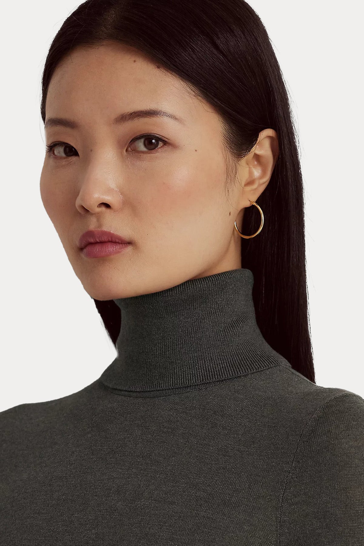 Polo Ralph Lauren Balıkçı Yaka İpekli İnce Örgü Triko-Libas Trendy Fashion Store