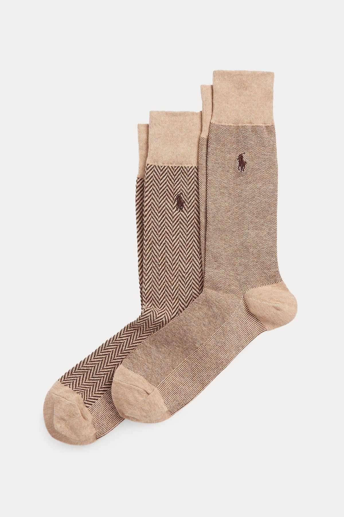 Polo Ralph Lauren Erkek Balıksırtı Desenli 2'li Paket Çorap-Libas Trendy Fashion Store
