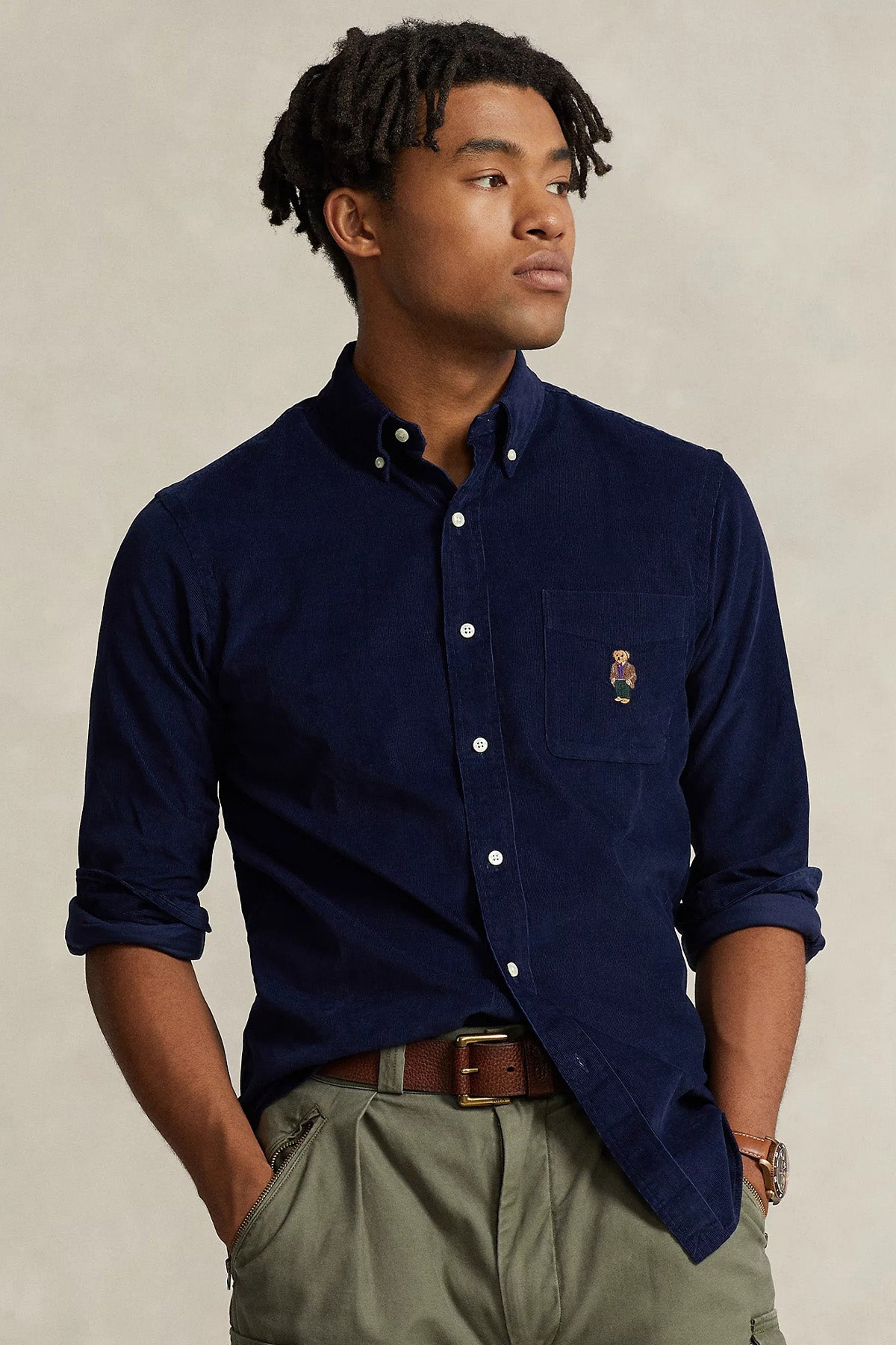 Polo Ralph Lauren Polo Bear Custom Fit Kadife Gömlek-Libas Trendy Fashion Store