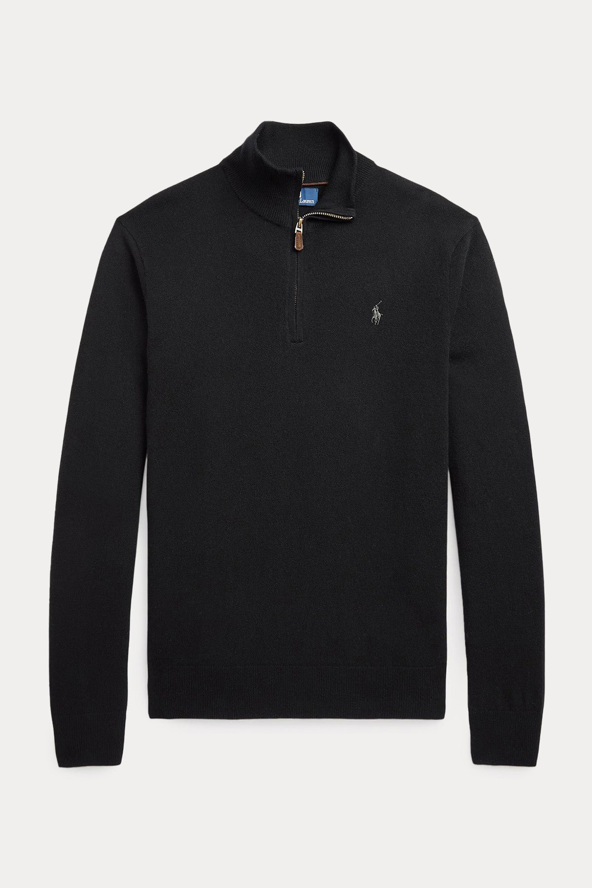 Polo Ralph Lauren Dik Yaka Yarım Fermuarlı Örgü Yün Triko-Libas Trendy Fashion Store