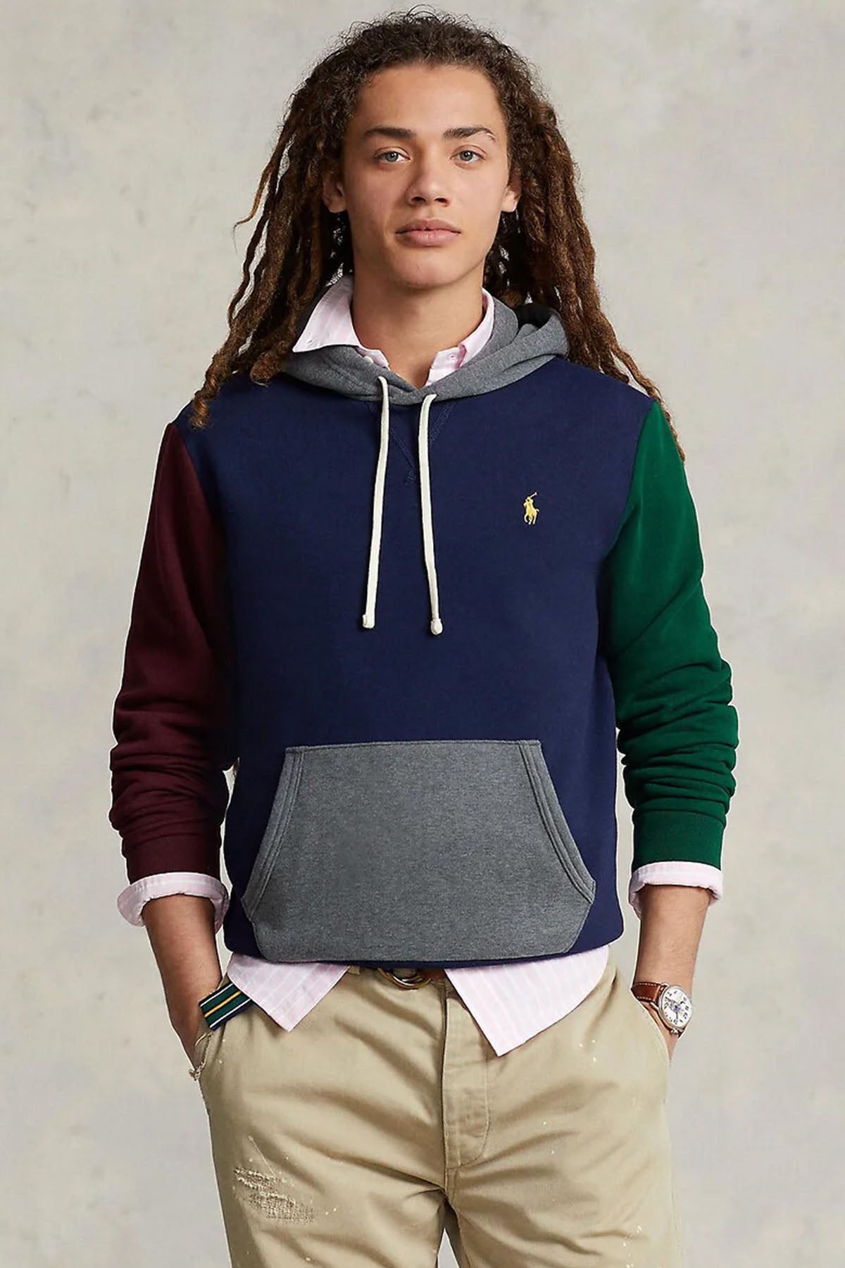Polo Ralph Lauren Renk Bloklu Kapüşonlu Sweatshirt-Libas Trendy Fashion Store