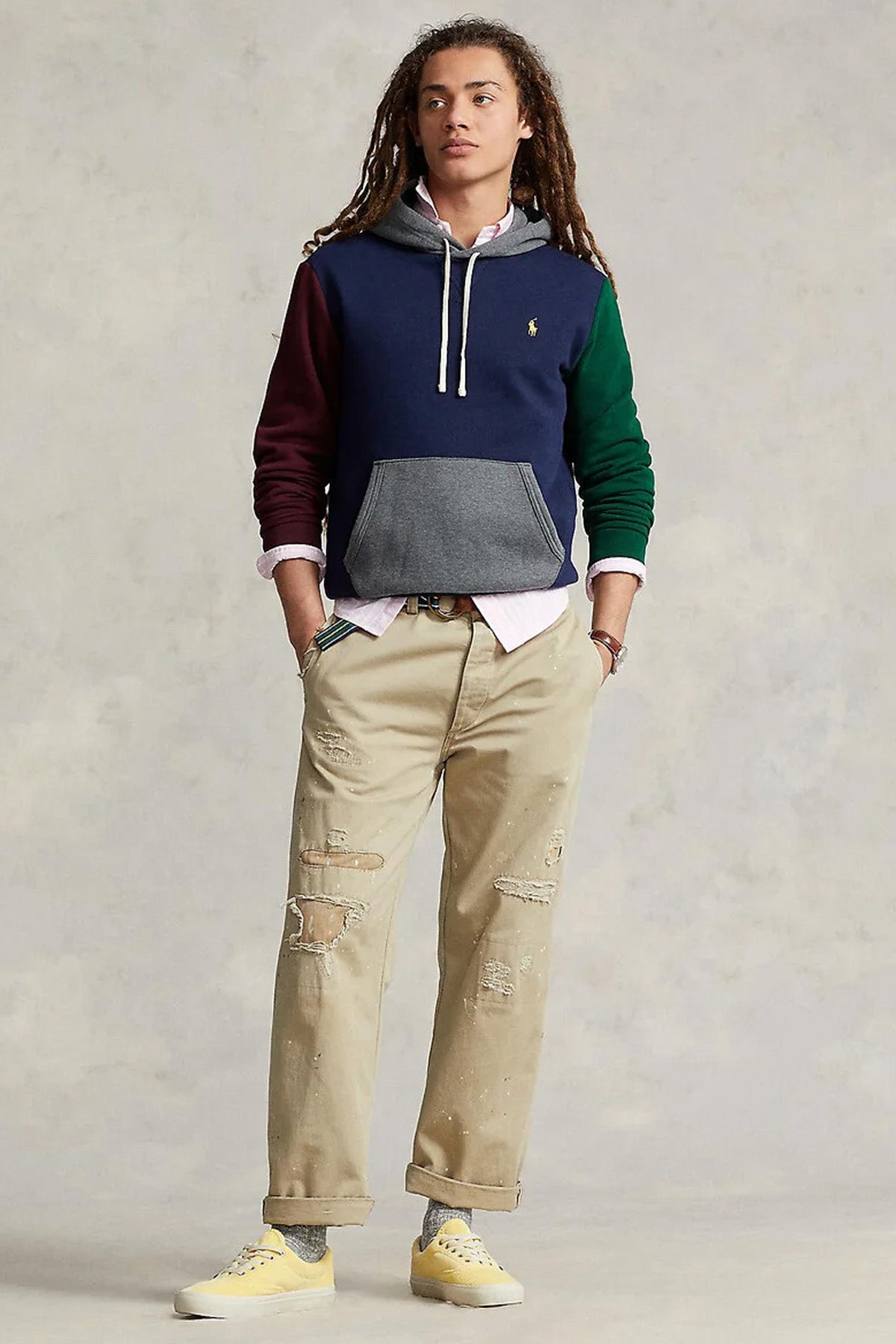 Polo Ralph Lauren Renk Bloklu Kapüşonlu Sweatshirt-Libas Trendy Fashion Store