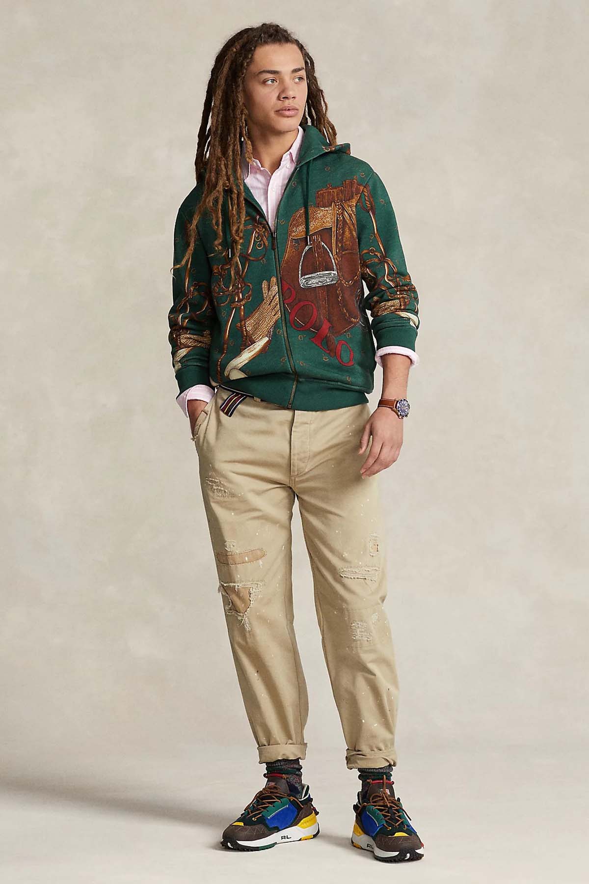 Polo Ralph Lauren Desenli Kapüşonlu Sweatshirt Ceket-Libas Trendy Fashion Store