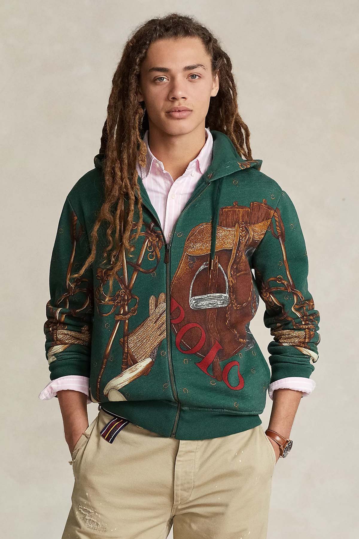 Polo Ralph Lauren Desenli Kapüşonlu Sweatshirt Ceket-Libas Trendy Fashion Store