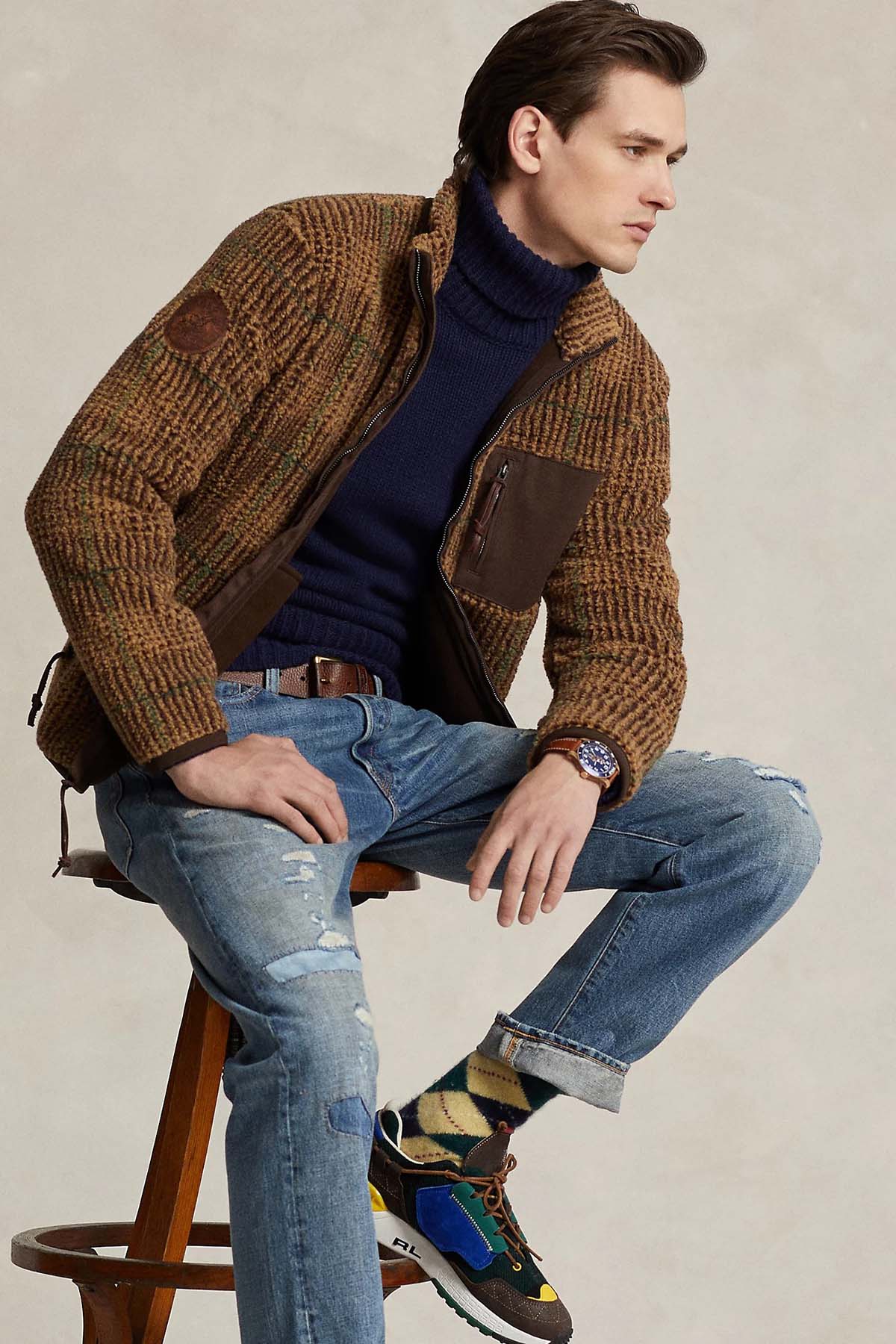 Polo Ralph Lauren Kazayağı Desenli Geniş Ekoseli Ceket-Libas Trendy Fashion Store