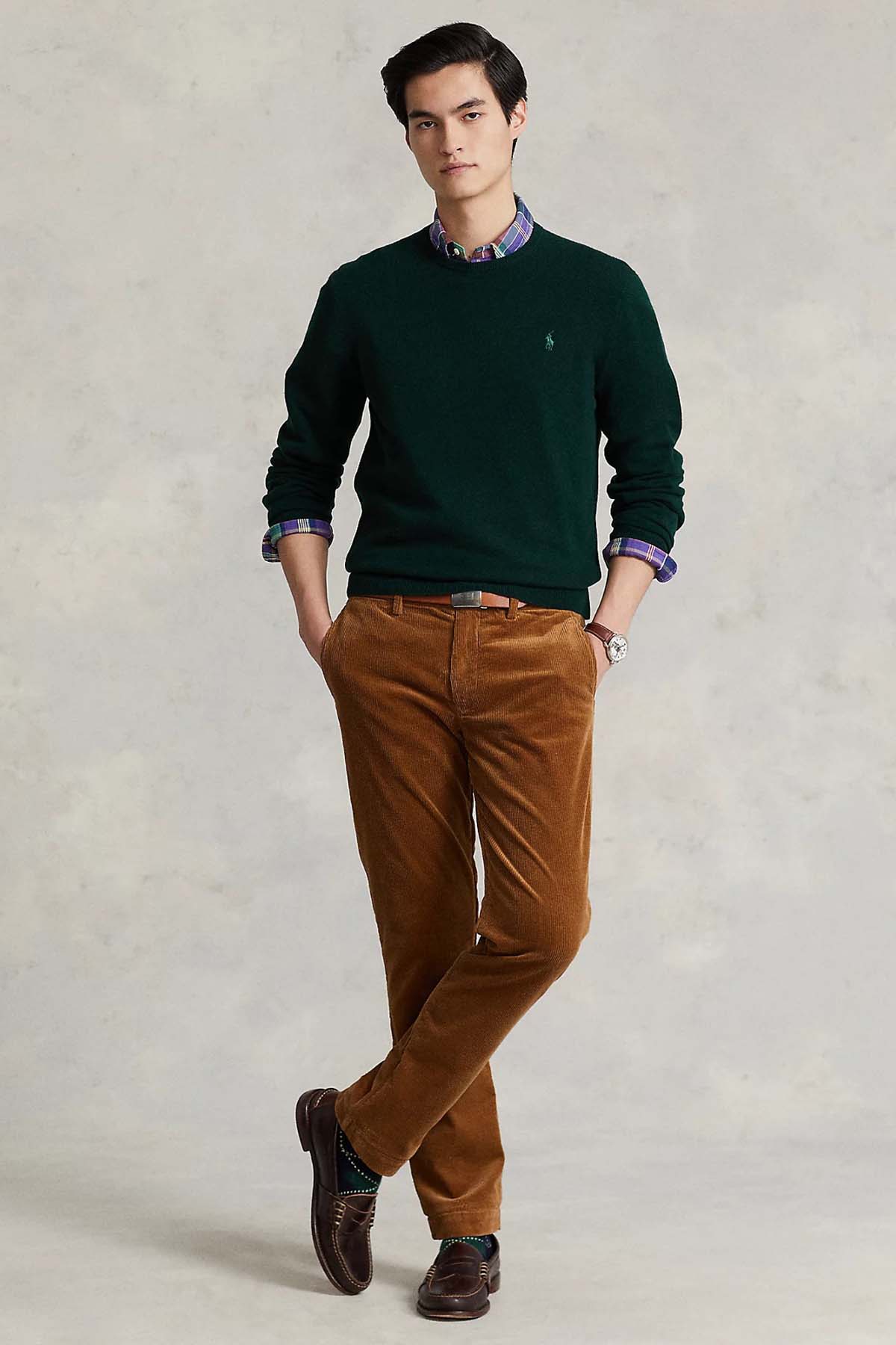 Polo Ralph Lauren Yuvarlak Yaka Yün Triko-Libas Trendy Fashion Store