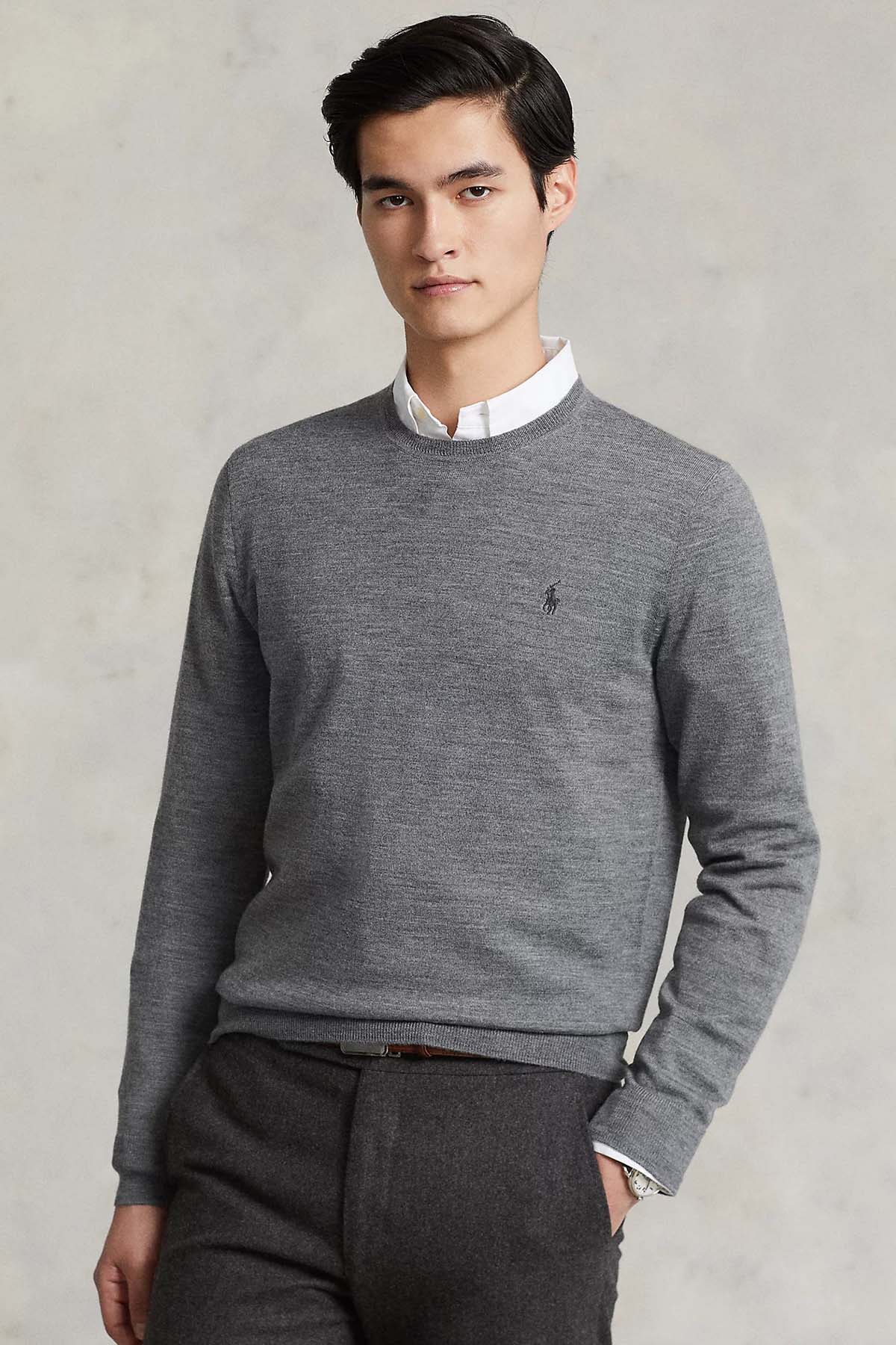 Polo Ralph Lauren Yuvarlak Yaka Slim Fit İnce Örgü Yün Triko-Libas Trendy Fashion Store