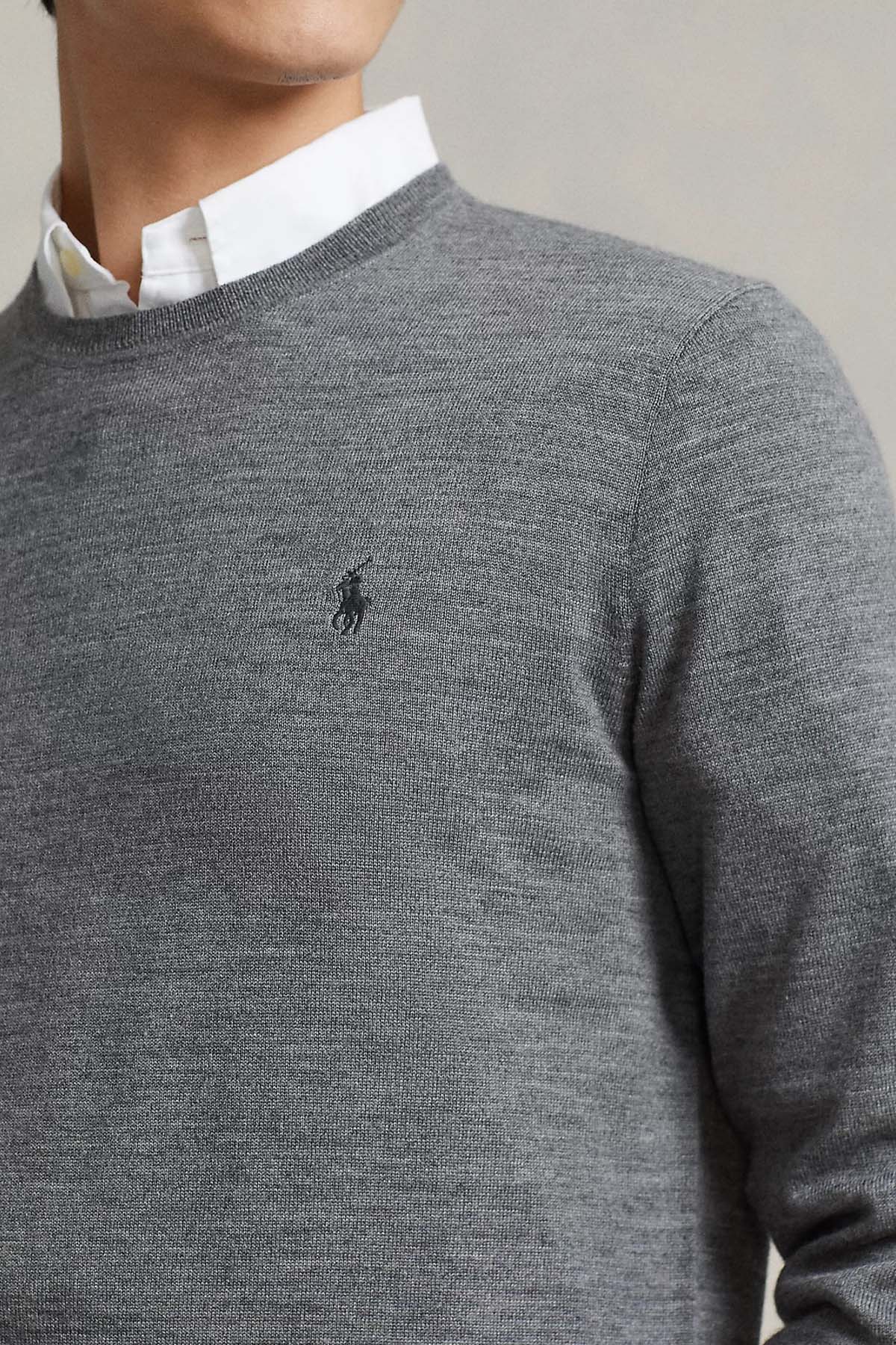 Polo Ralph Lauren Yuvarlak Yaka Slim Fit İnce Örgü Yün Triko-Libas Trendy Fashion Store