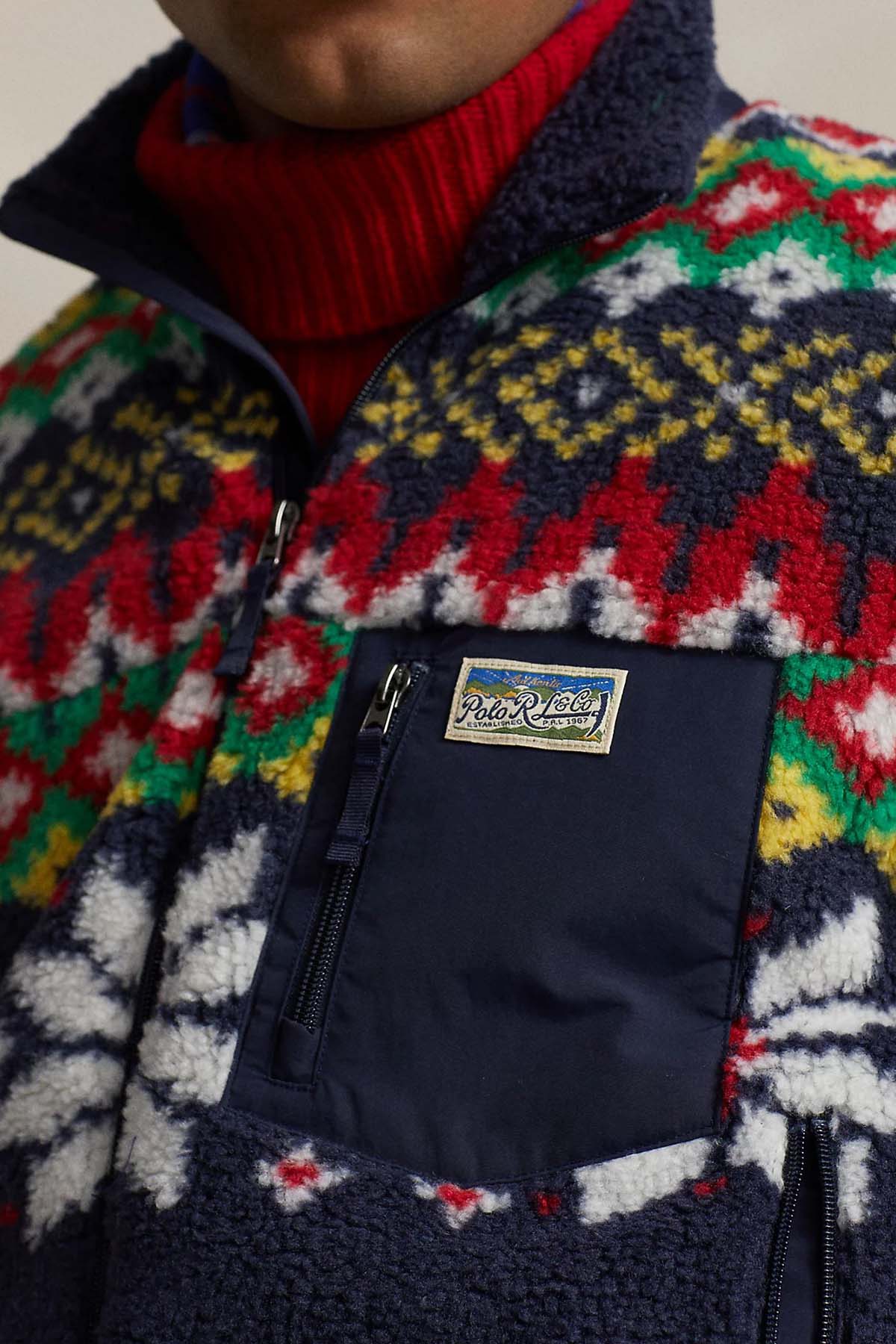 Polo Ralph Lauren Fair Isle Desenli Polar Ceket-Libas Trendy Fashion Store