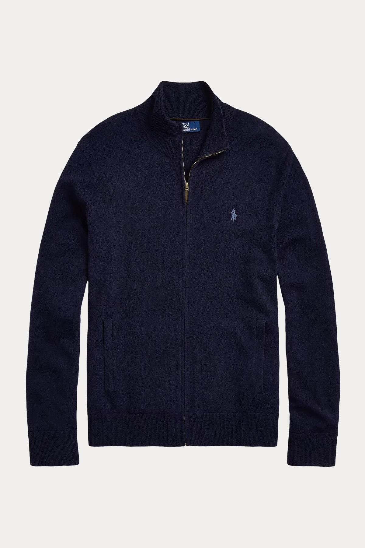 Polo Ralph Lauren Dik Yaka Fermuarlı Yün Triko Ceket-Libas Trendy Fashion Store