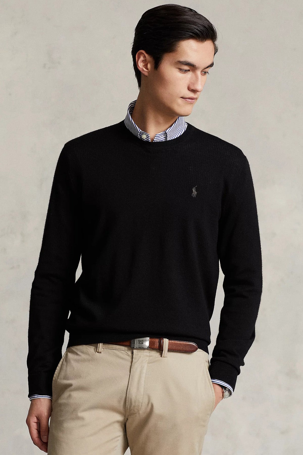 Polo Ralph Lauren Yuvarlak Yaka Slim Fit İnce Örgü Yün Triko-Libas Trendy Fashion Store