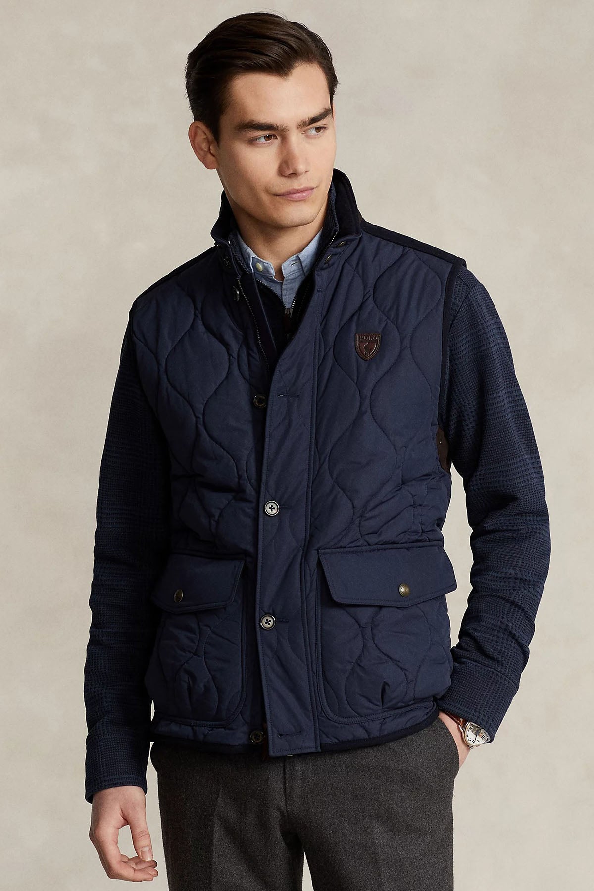 Polo Ralph Lauren Kapitone Desenli Dik Yaka Puffer Yelek-Libas Trendy Fashion Store