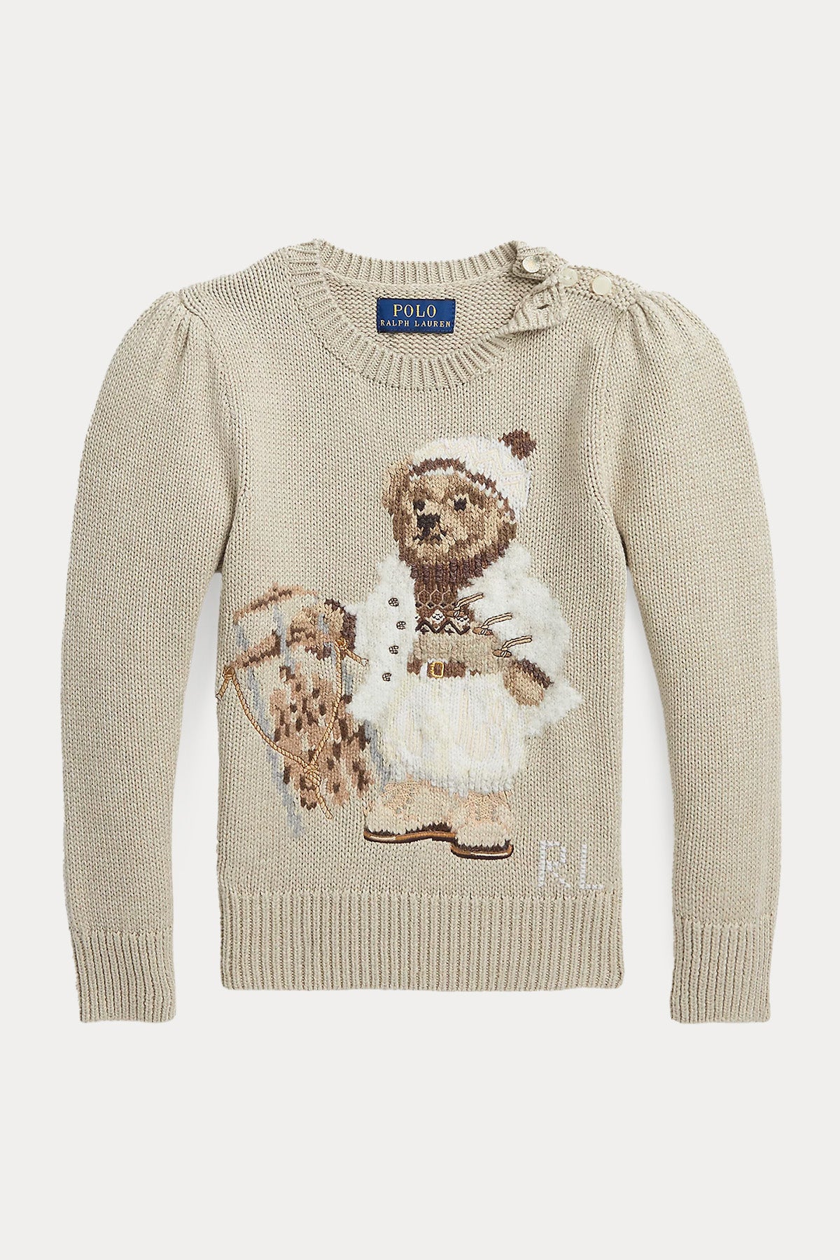Polo Ralph Lauren Kids 4-6 Yaş Kız Çocuk Örgü Polo Bear Triko-Libas Trendy Fashion Store