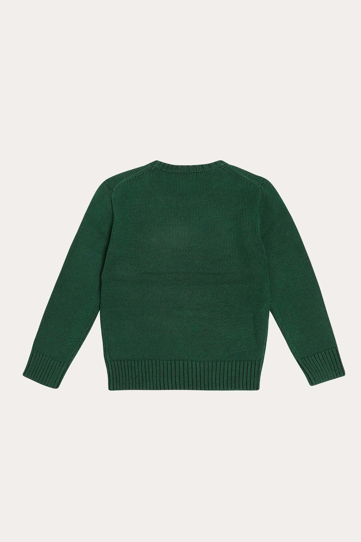 Polo Ralph Lauren Kids 2-6 Yaş Unisex Çocuk Köpek Temalı Örgü Triko-Libas Trendy Fashion Store