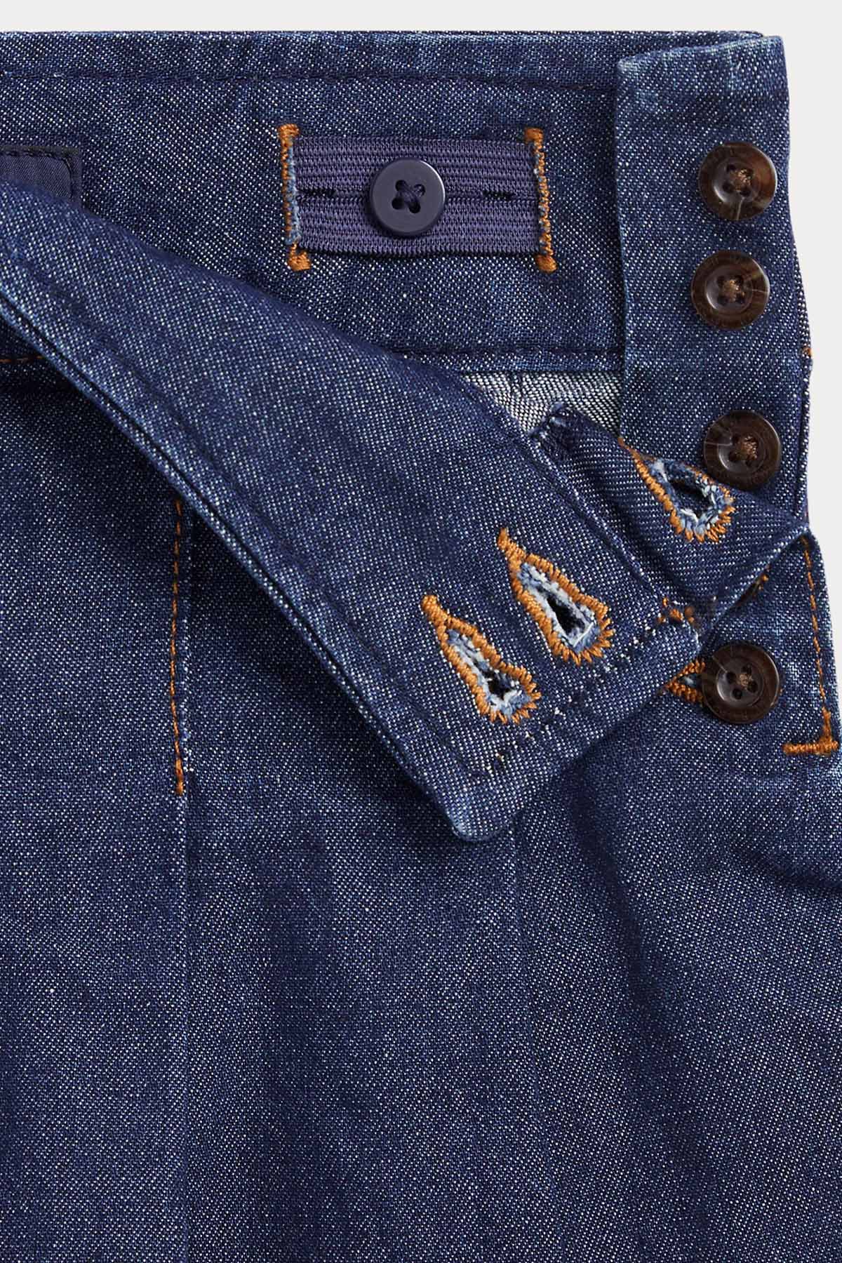 Polo Ralph Lauren Kids 4-5 Yaş Kız Çocuk Pileli Denim Etek-Libas Trendy Fashion Store