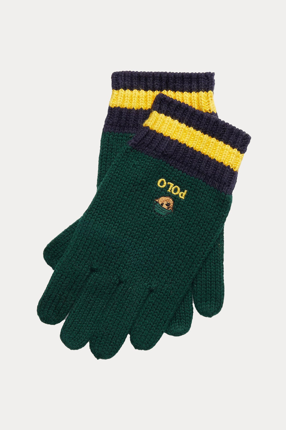 Polo Ralph Lauren Kids 4-7 Yaş Unisex Çocuk Örgü Polo Bear Eldiven-Libas Trendy Fashion Store