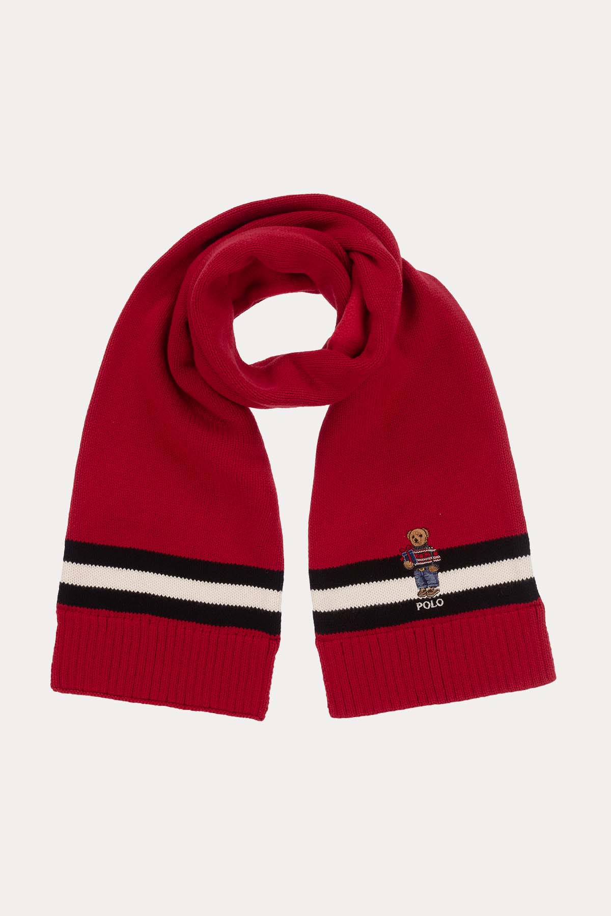 Polo Ralph Lauren Kids 8-20 Yaş Unisex Çocuk Polo Bear Örgü Atkı-Libas Trendy Fashion Store